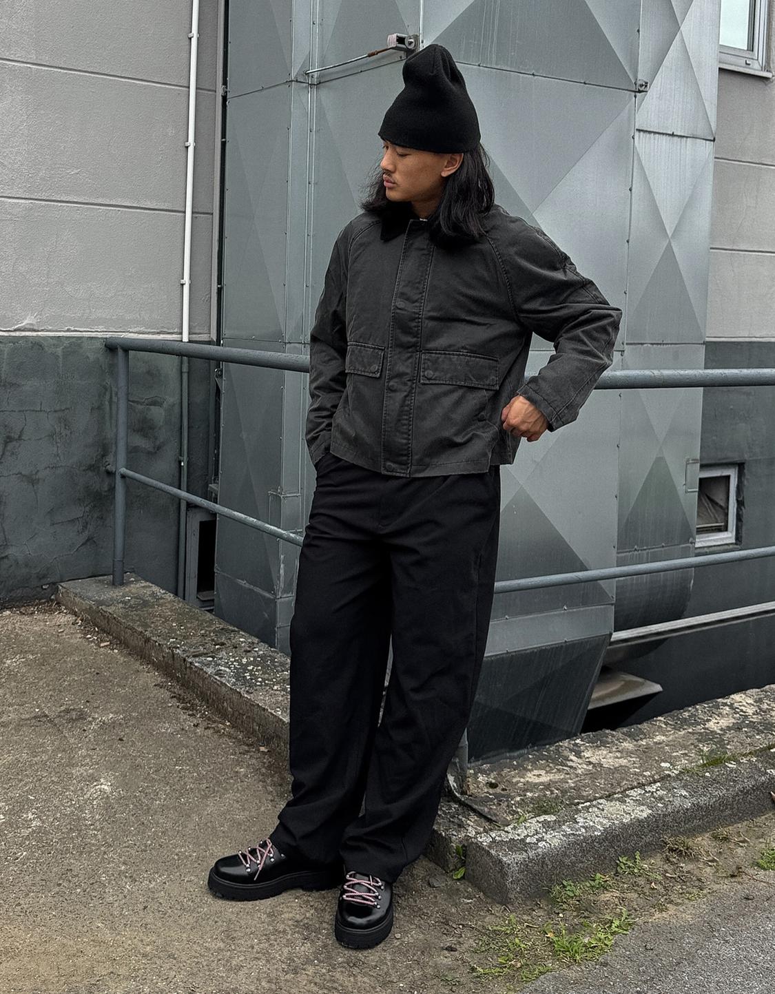 Waxed-effect jacket