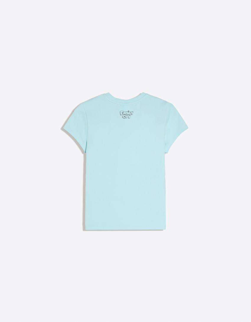 Fitted FAMILY GUY print T-shirt-Light blue