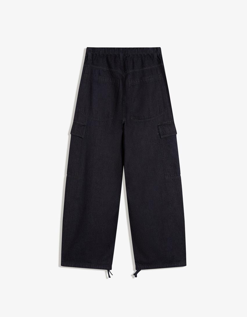 Jeans cargo parachute-Marino