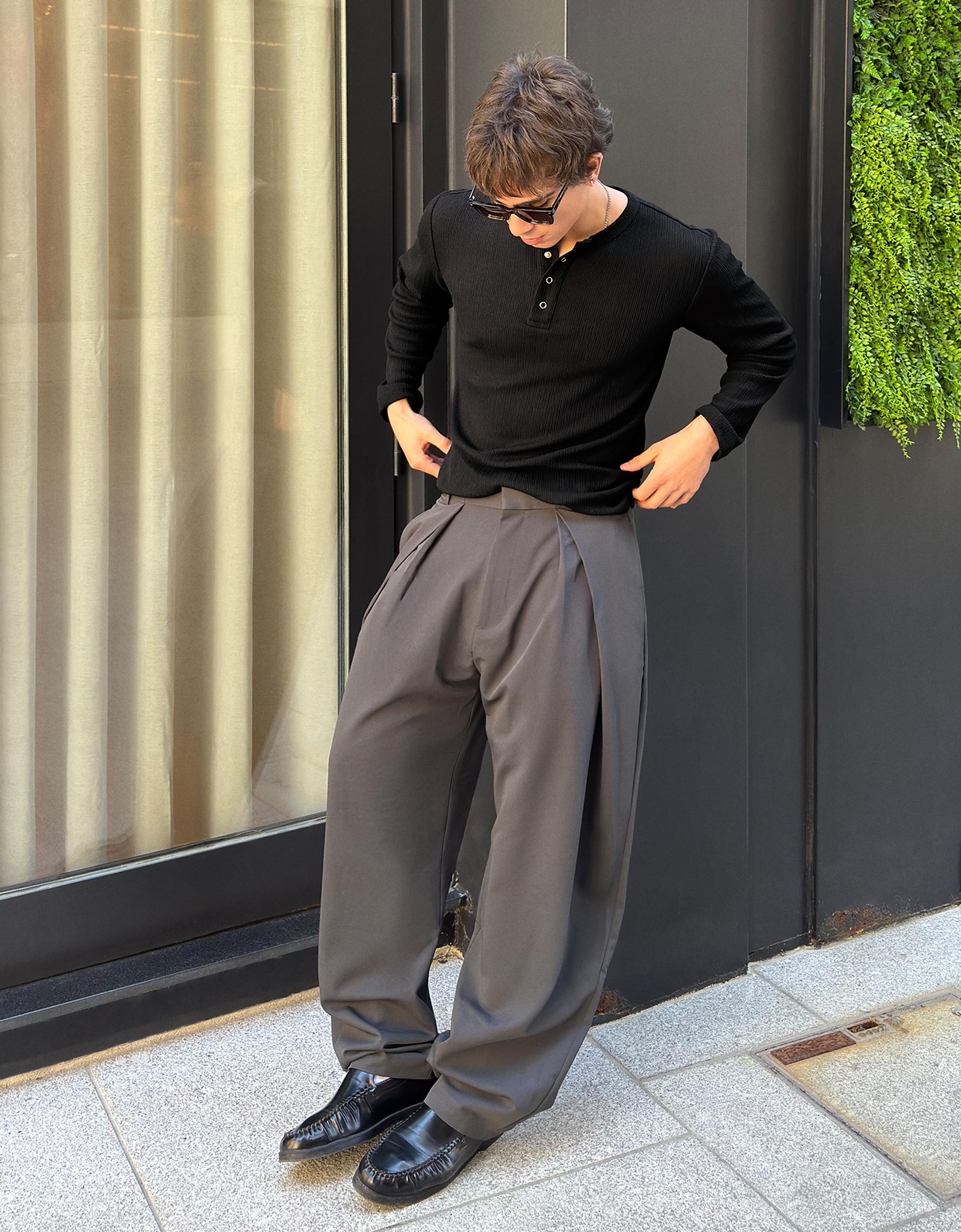 Düğmeli yaka dokulu t-shirt - Görsel 71