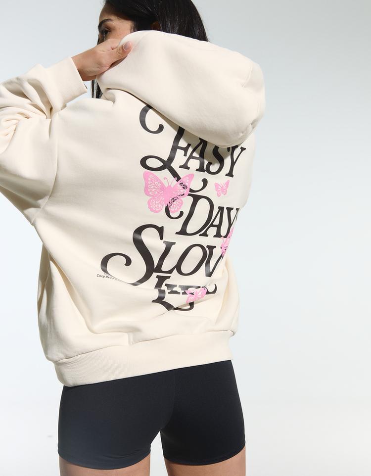 Baskılı kapüşonlu sweatshirt