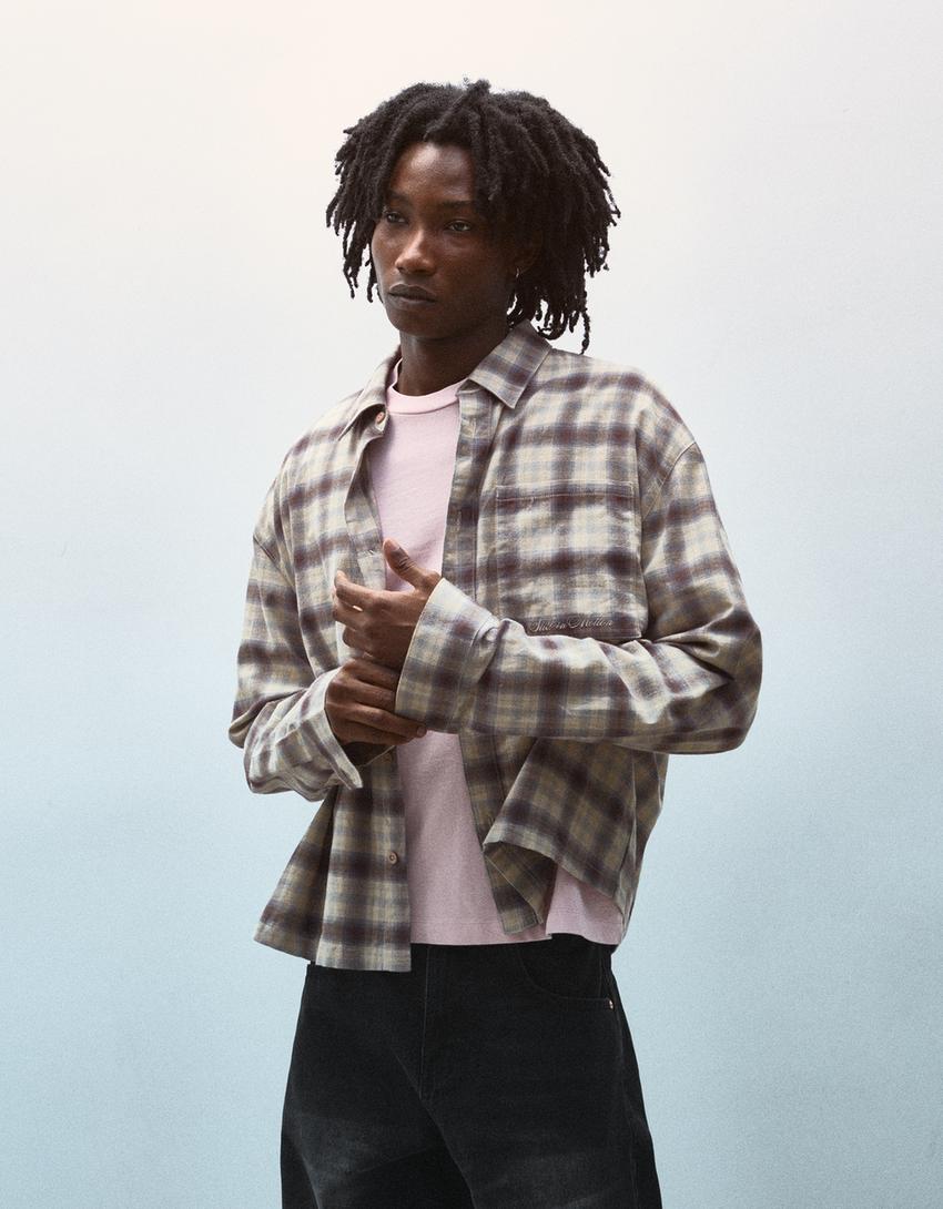 Long sleeve check shirt - Men