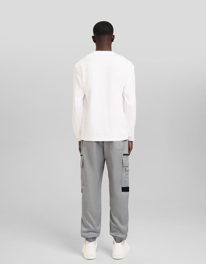 Calças jogger multicargo técnicas-Cinzento-escuro-2