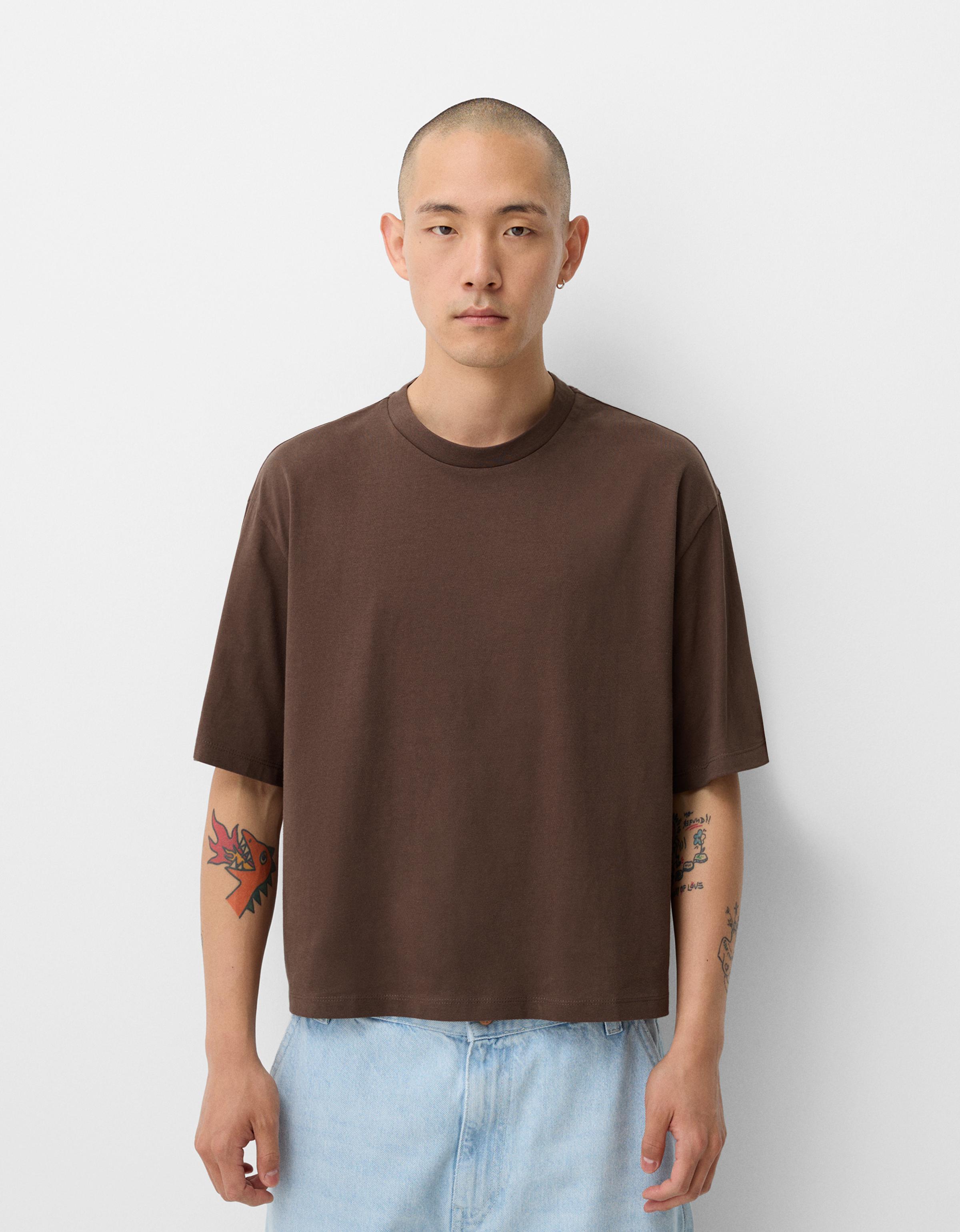 Camisetas basicas bershka hombre sale