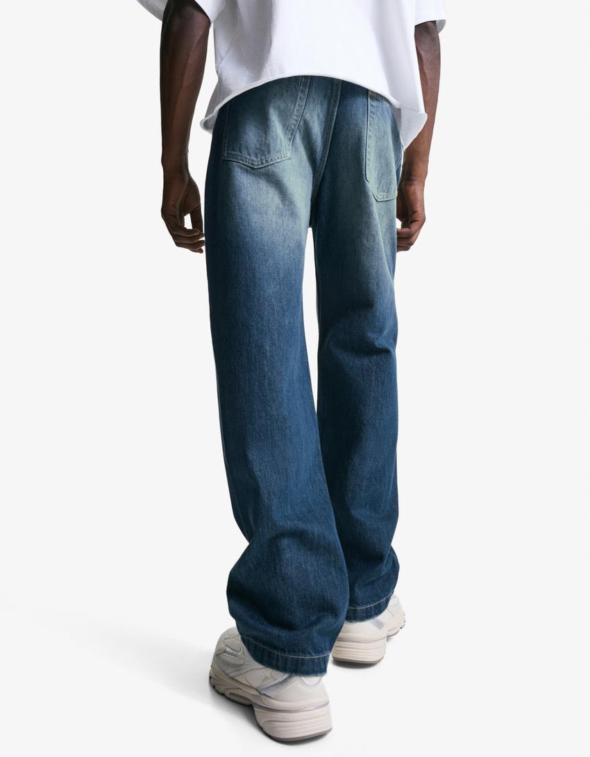 Jeans straight relaxed-Verde-2