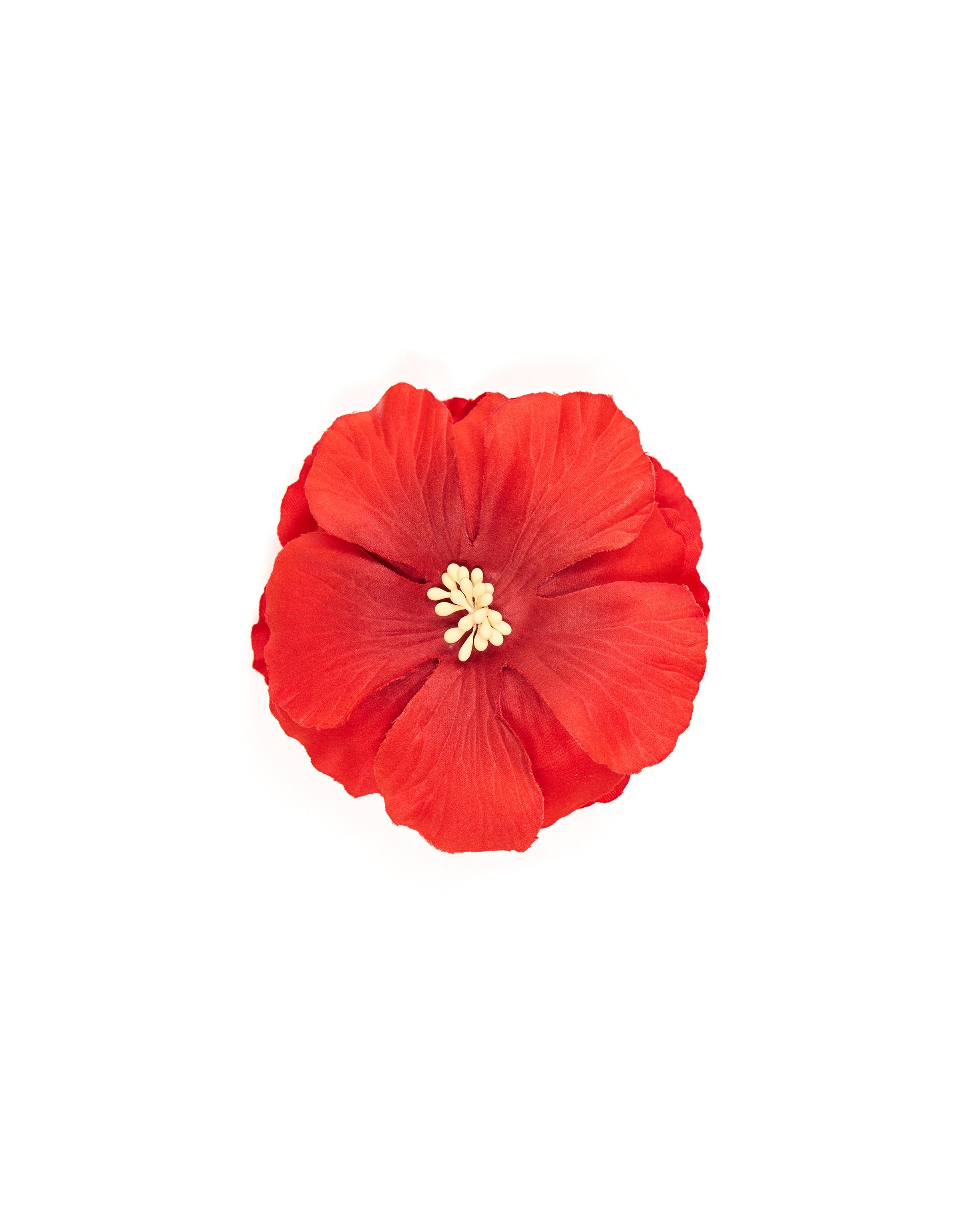 Flower hair claw — Red