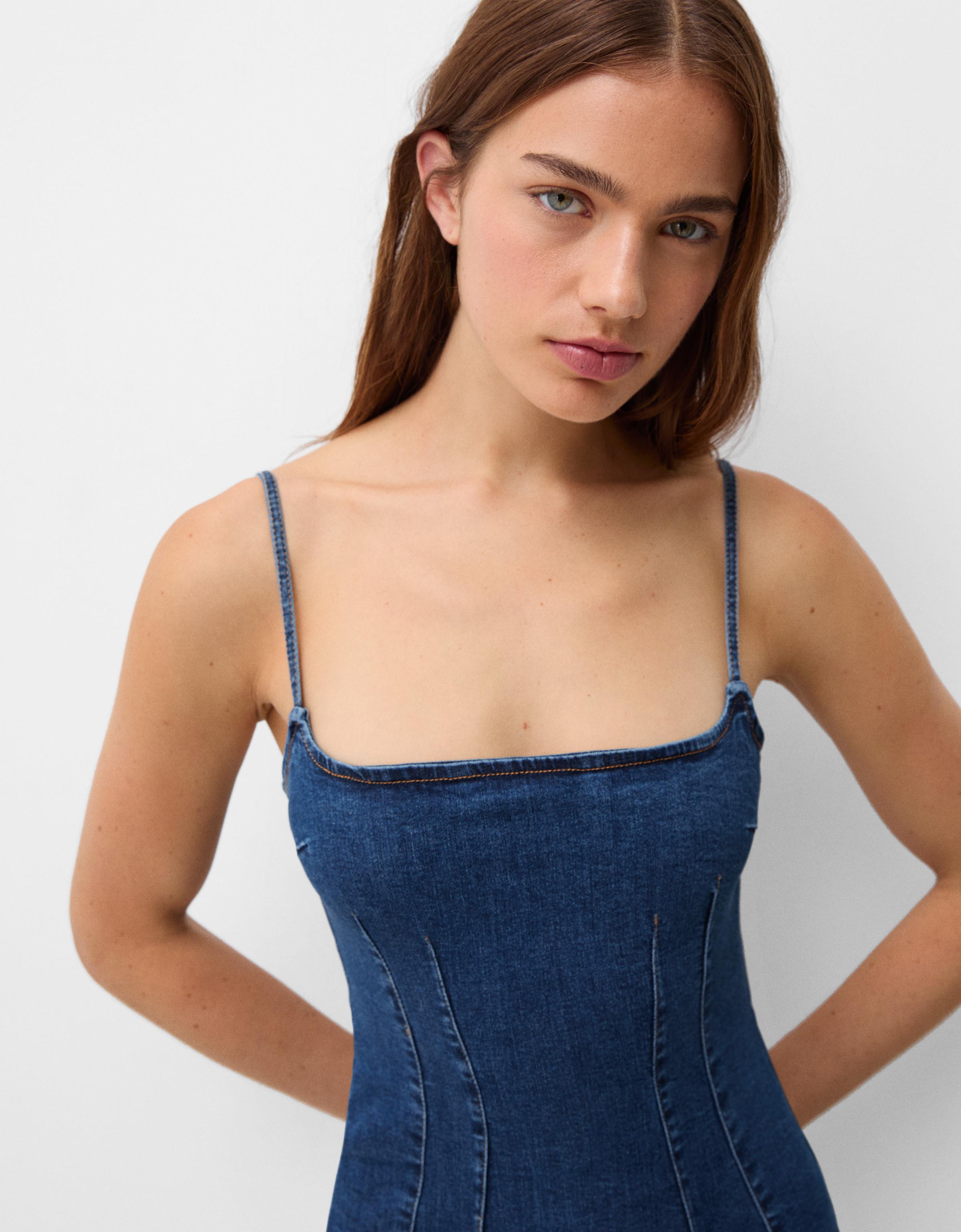 Robe en fashion jeans bershka