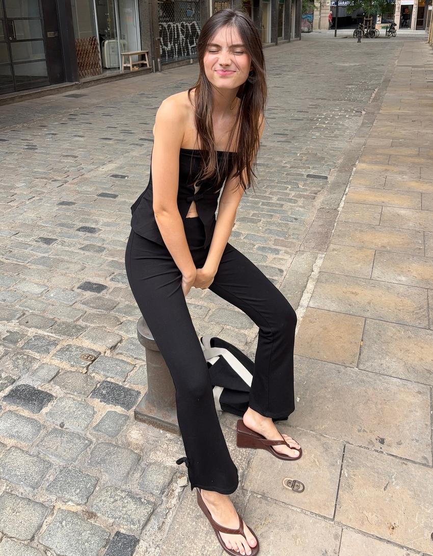 Top bandeau lazos-Negro-2