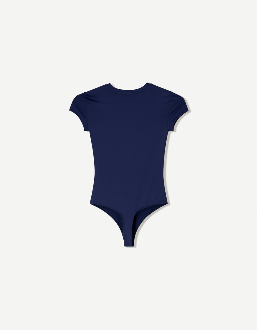 Short sleeve bodysuit-Navy