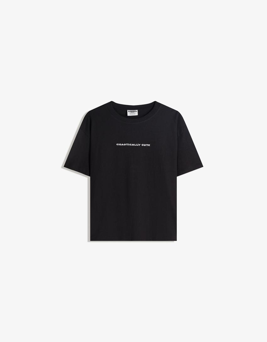 Camiseta Fugglers manga curta estampada-Preto