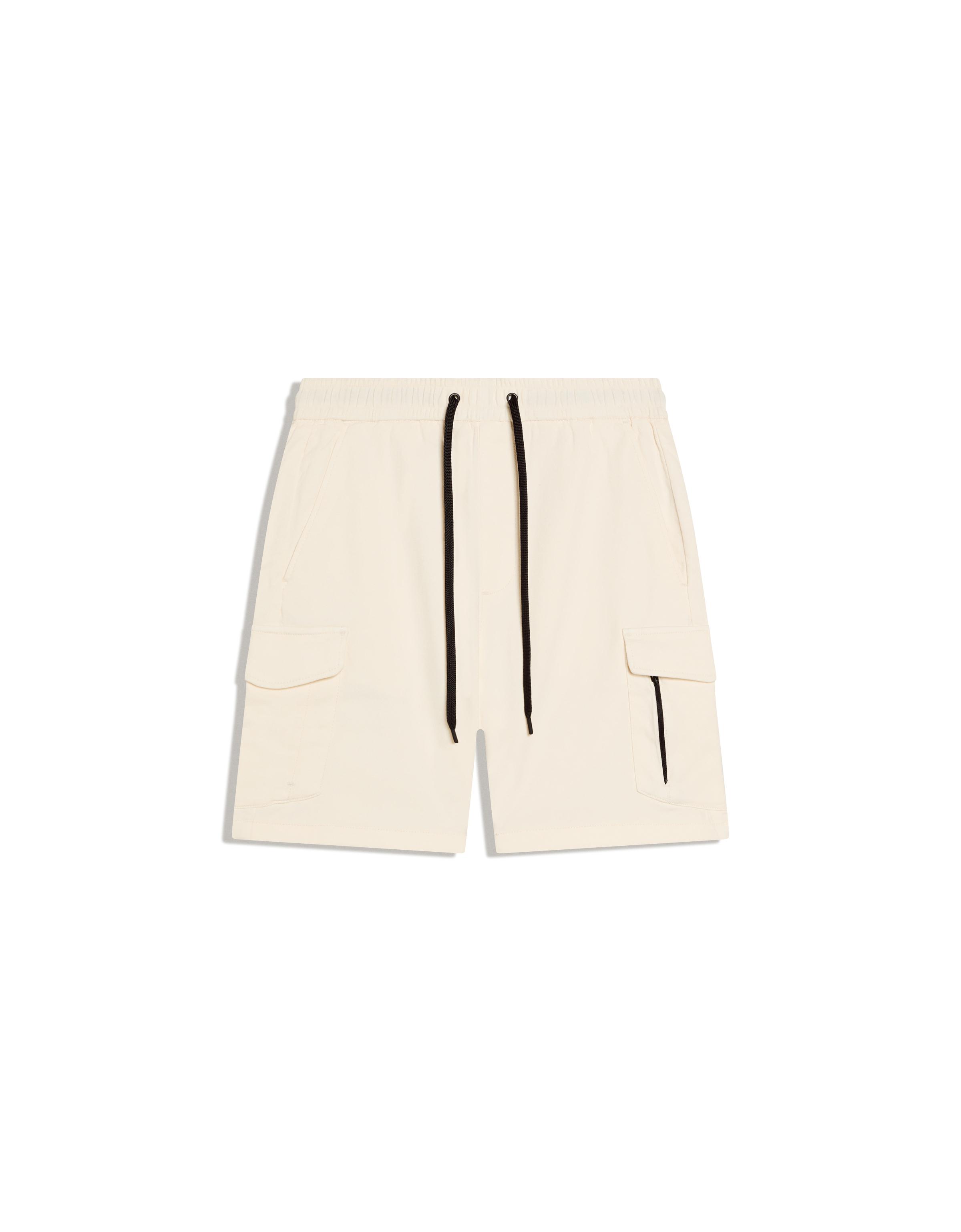 Regular fit cargo Bermuda shorts — White