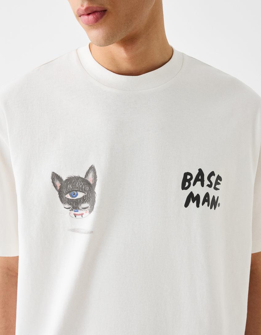 T-shirt Gary Baseman manches courtes boxy fit imprimé-Blanc-6