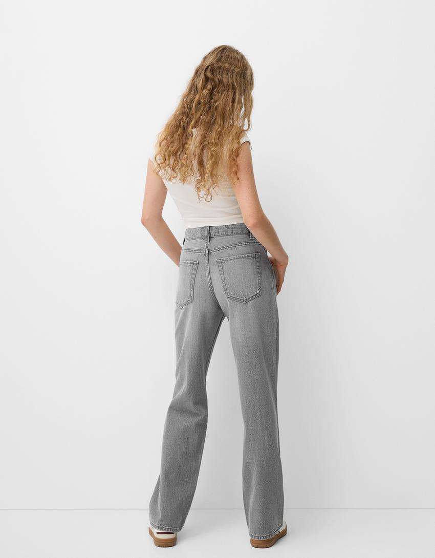 Jeans 90's wide leg-Gris foncé