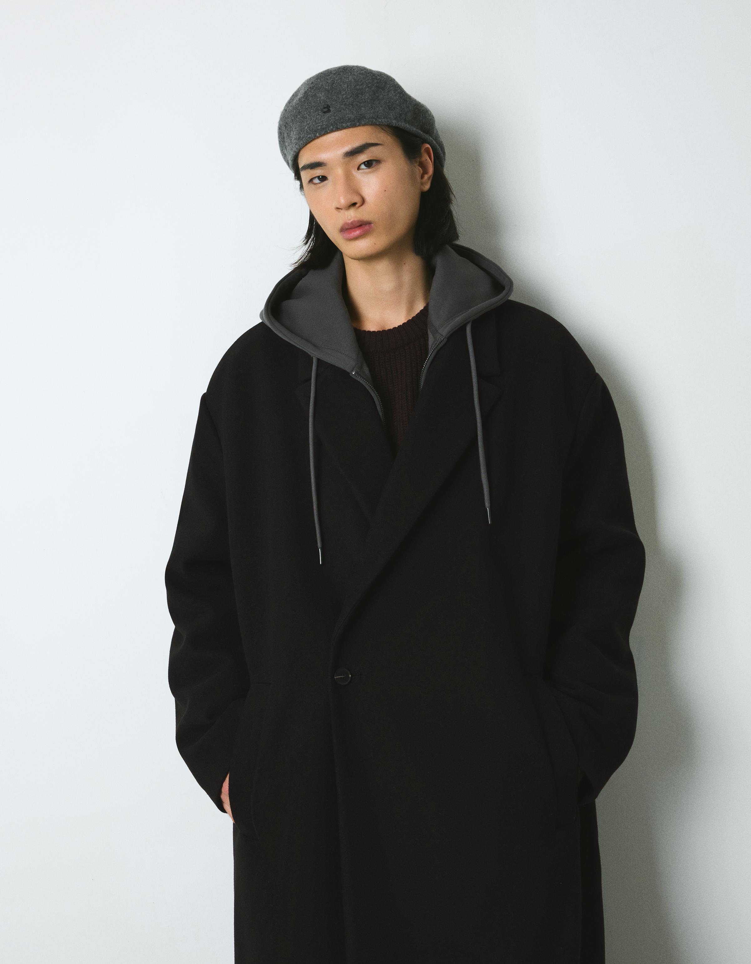 Bershka Zweireihiger Stoffmantel Herren Xs Schwarz