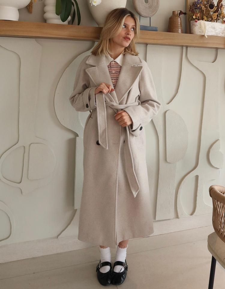 Soft trench coat with belt
