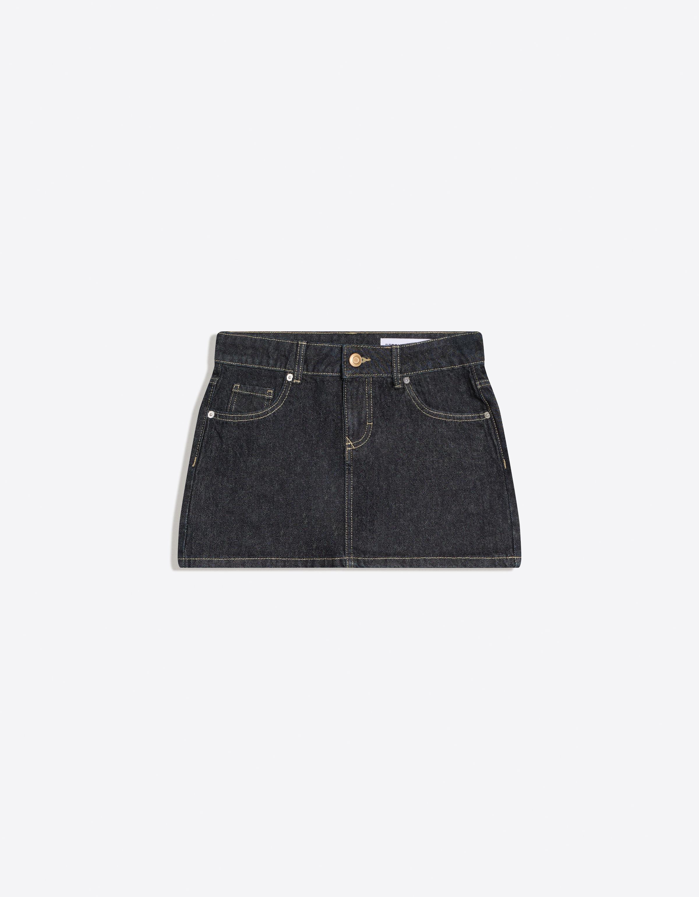 Denim mini etek - Görsel 8
