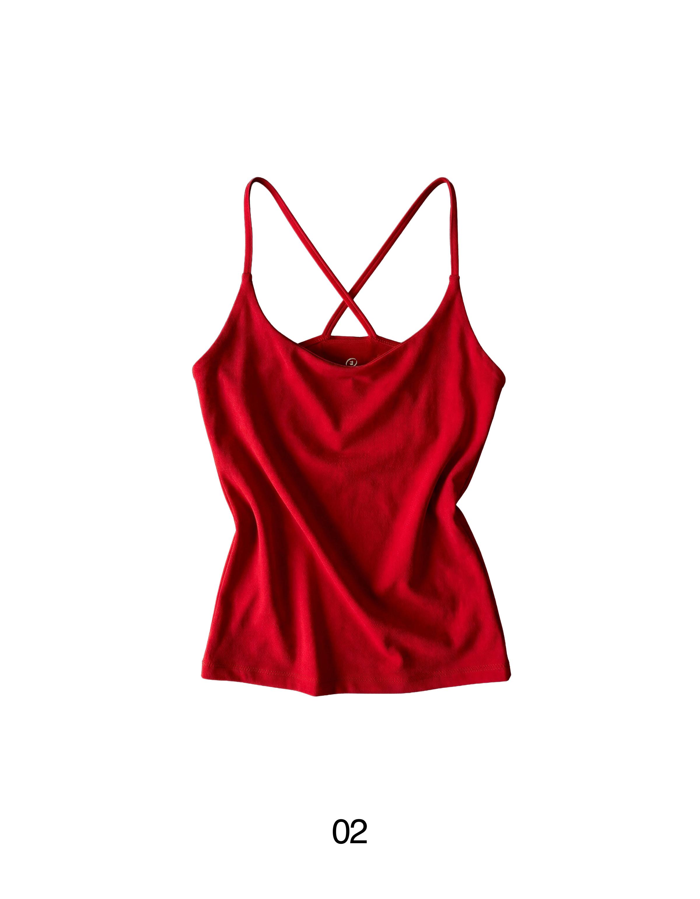 Breathable & Quick Dry technical fabric tank top — Red