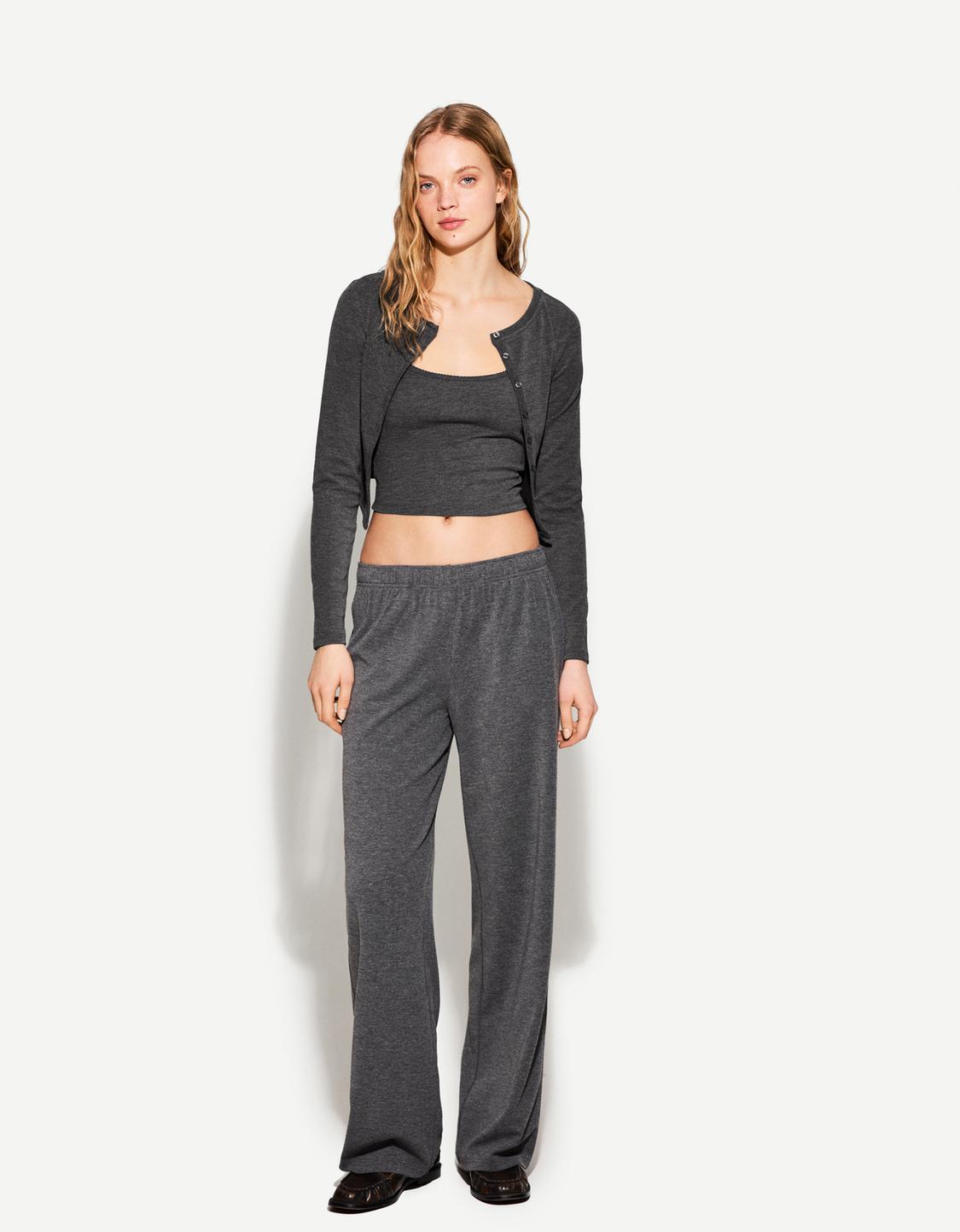Set top cárdigan y pantalón