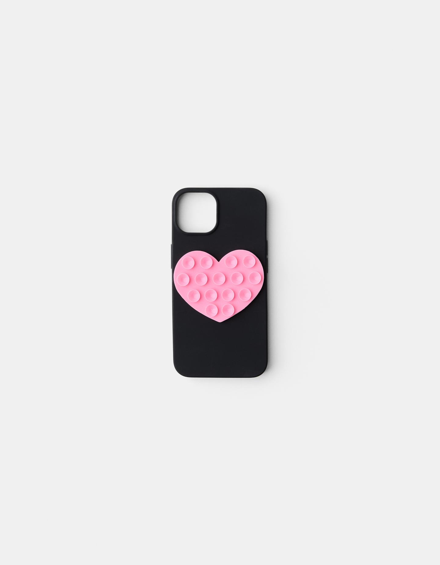 Bershka Carcasa Móvil Ventosa Corazón Mujer Iphone 12 / Pro Rosa