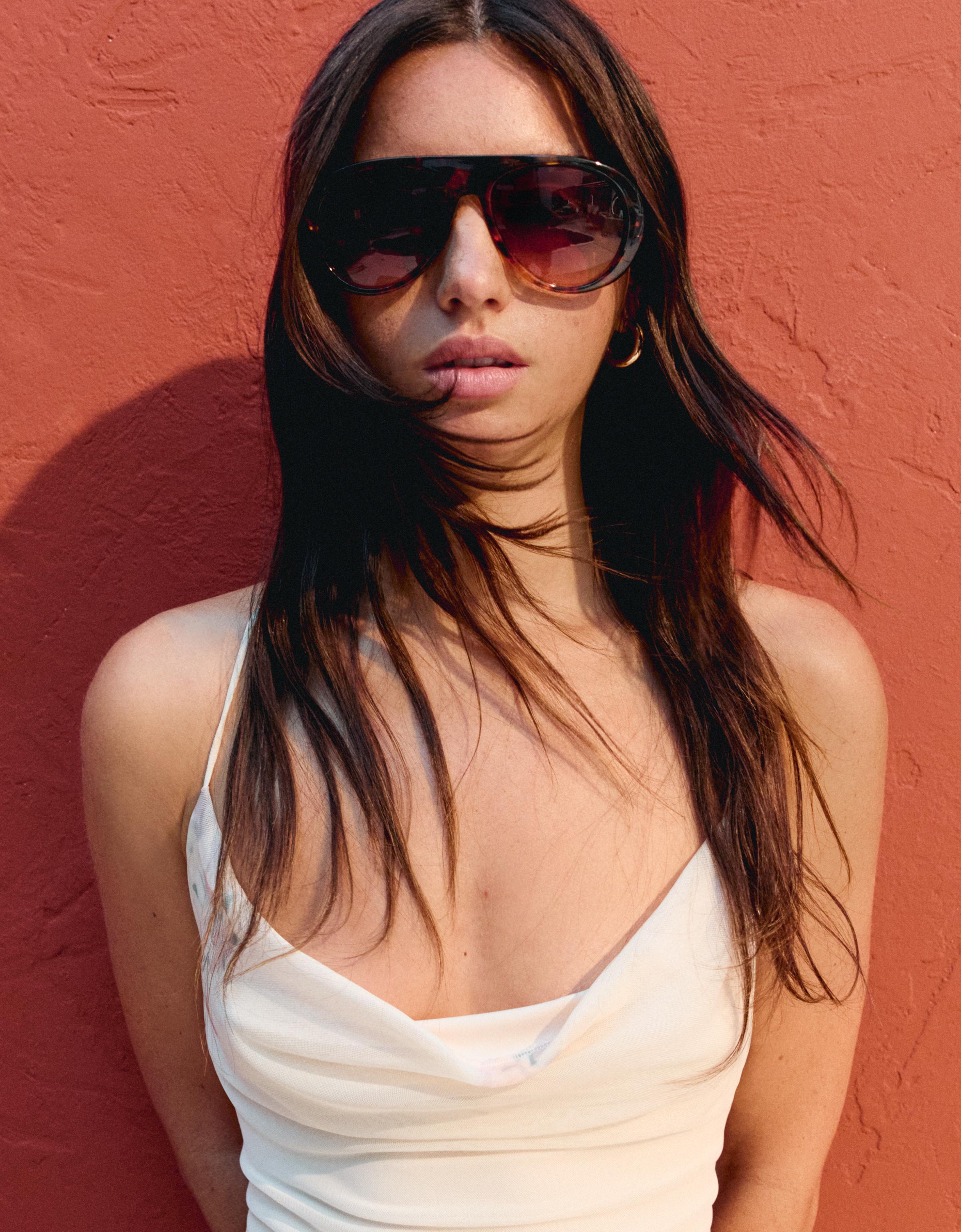 Bershka Hornbrille Damen Braun