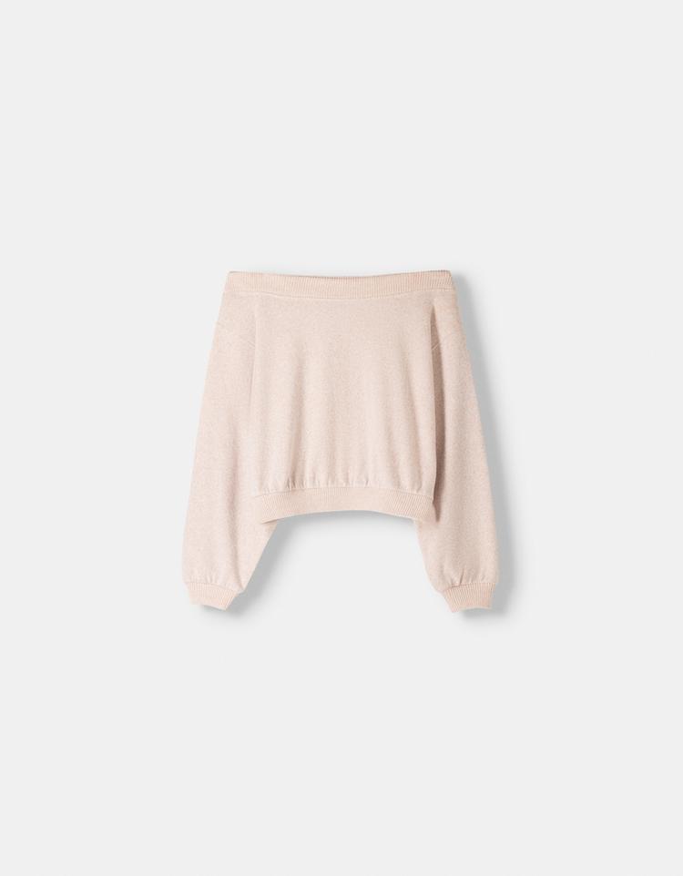 Asymmetric soft touch sweater