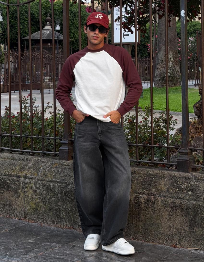Baggy fit jean-Siyah