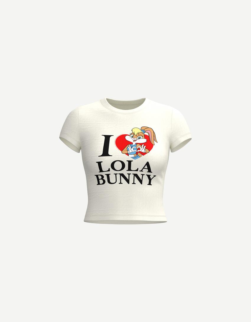 T-shirt Looney Tunes manches courtes-Blanc cassé-3