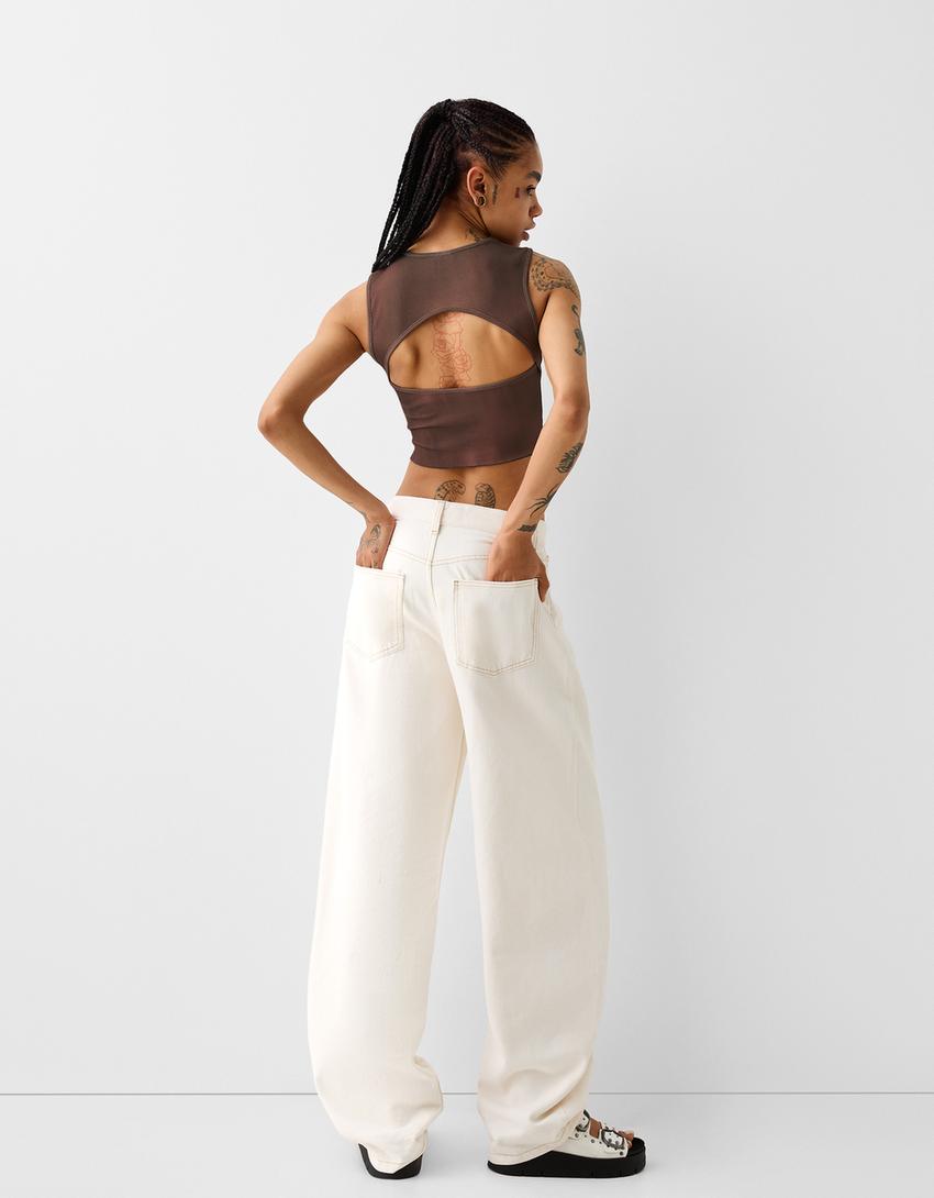 Fitilli desenli atlet-Kahverengi-1