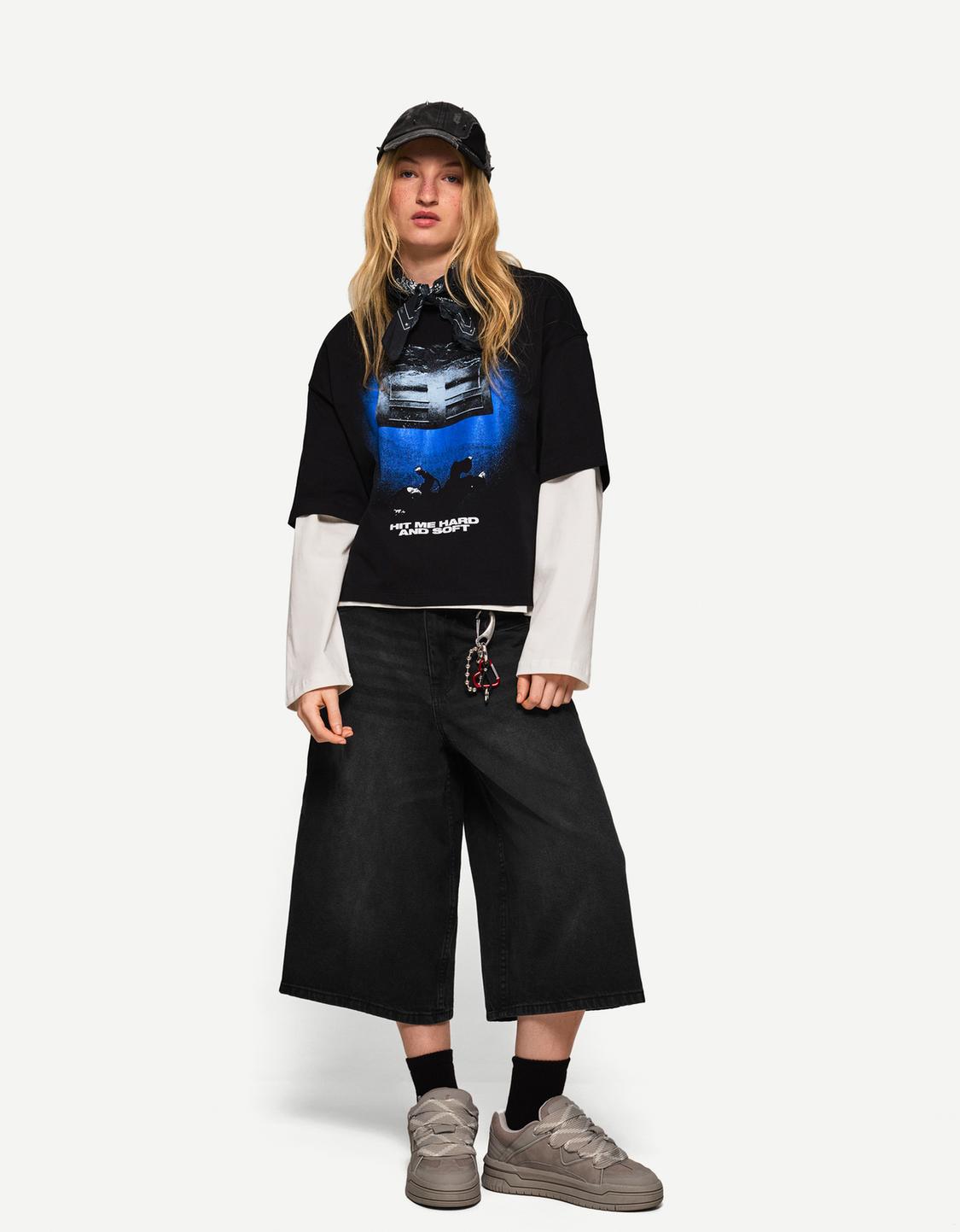 Short sleeve Billie Eilish print T-shirt