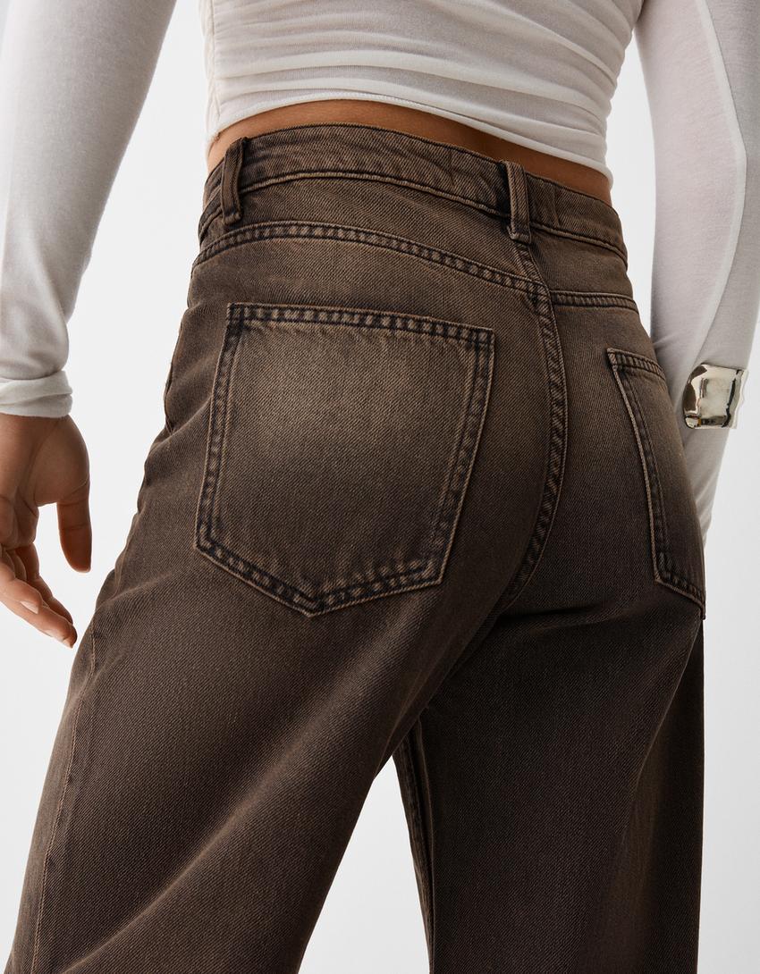 بنطال جينز واسع-أسود-5