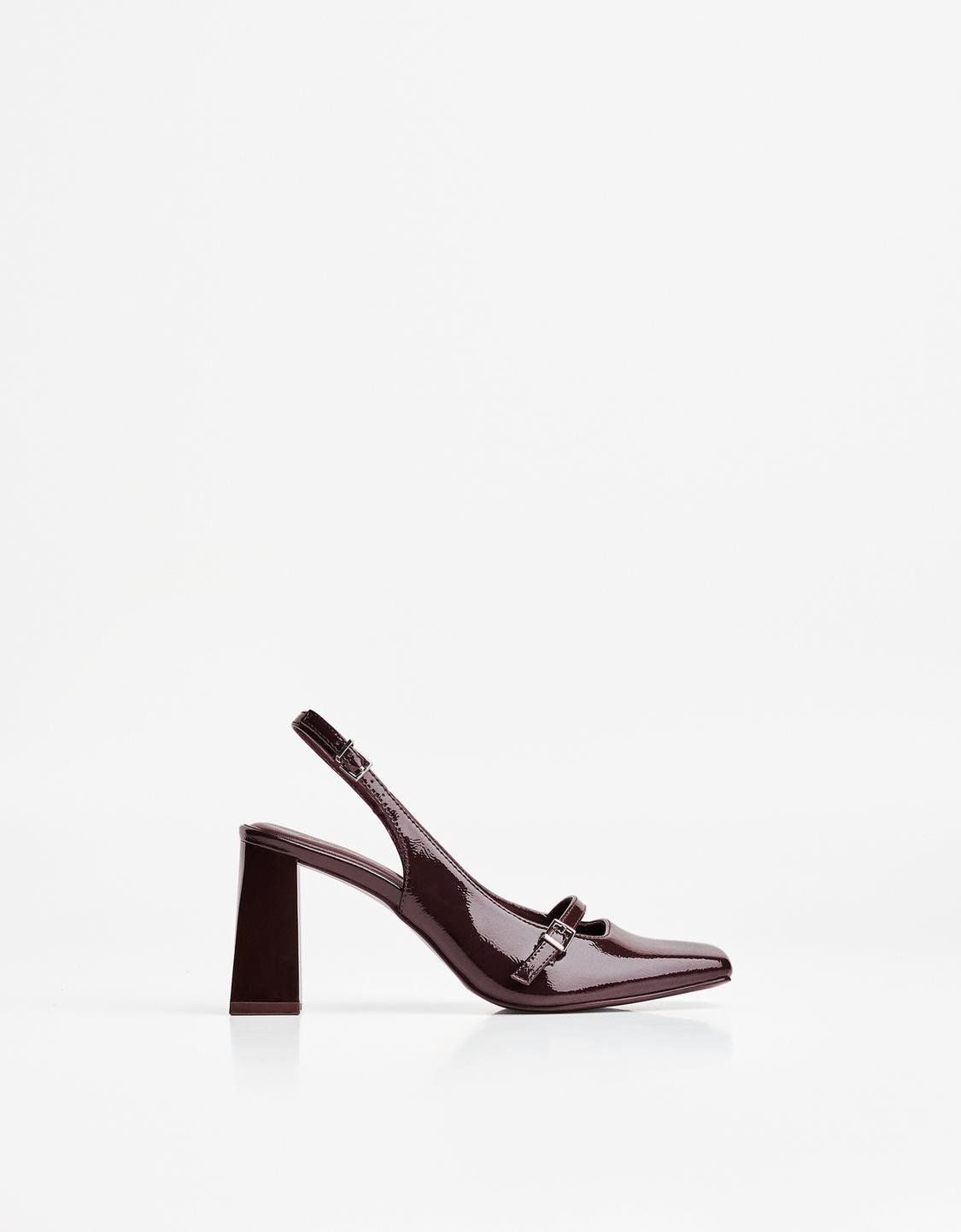 Block heel slingback Mary Janes