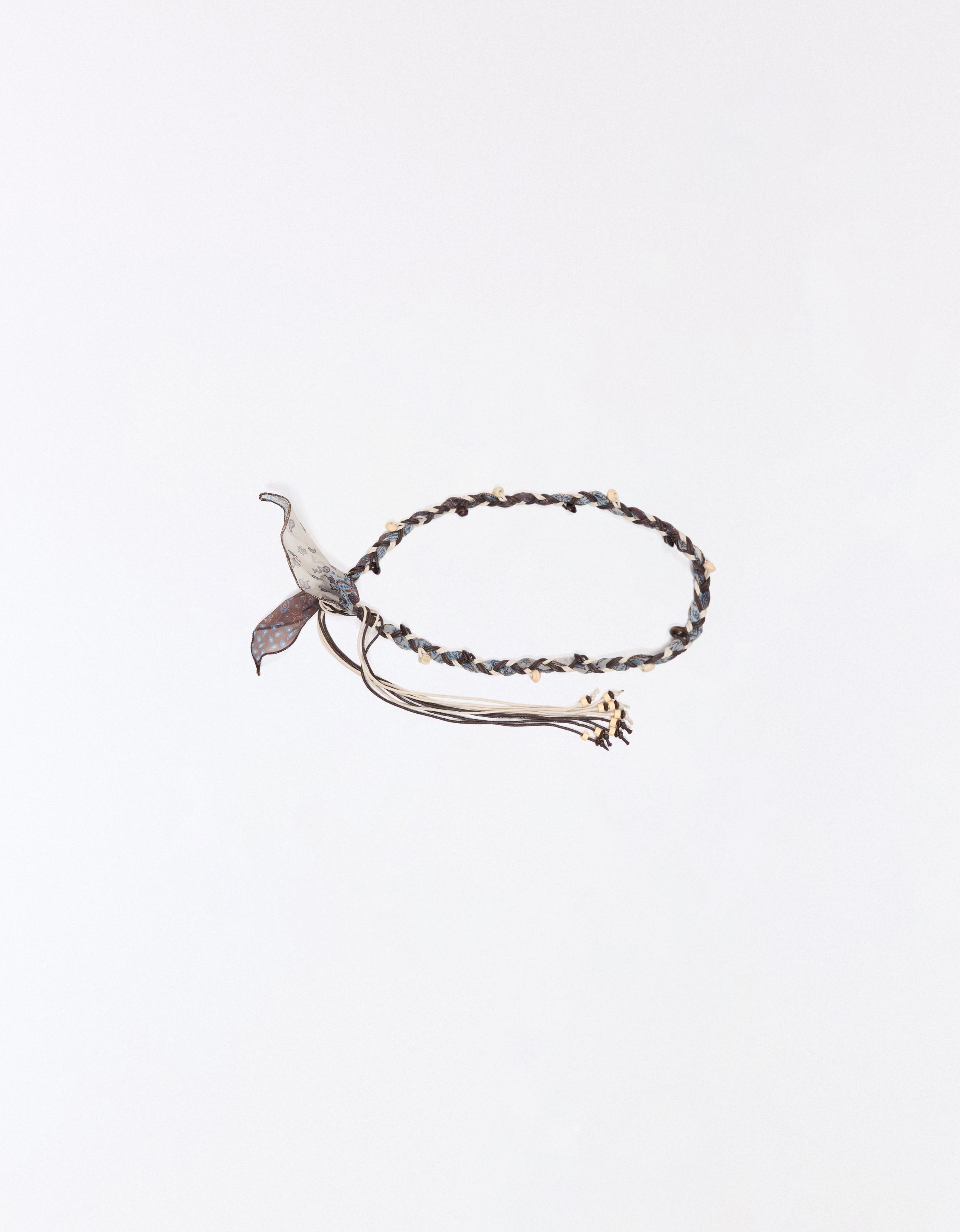Braided rope belt — Brown