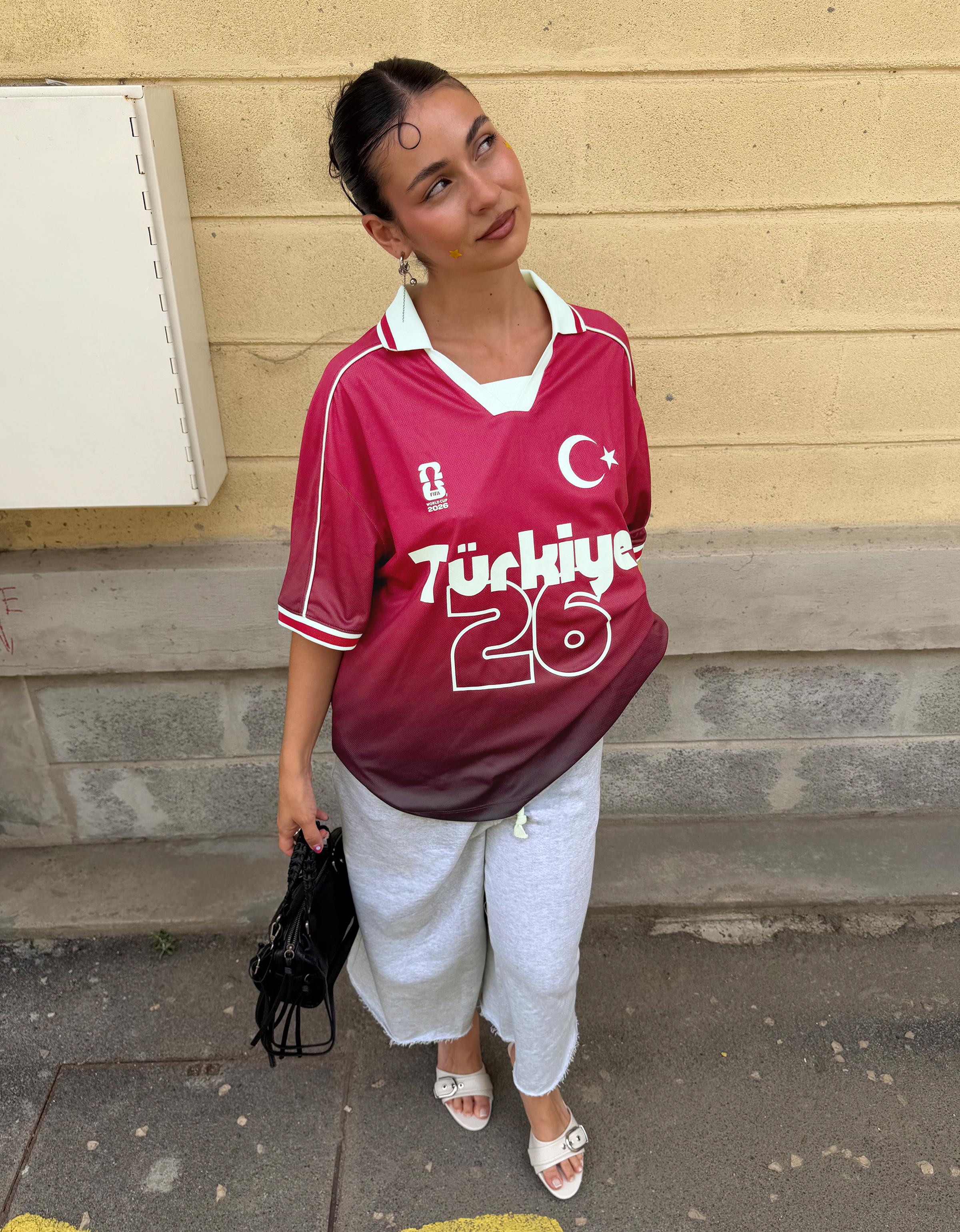 Bershka Polo Manga Corta Turquía Fifa World Cup™ Mujer Burdeos