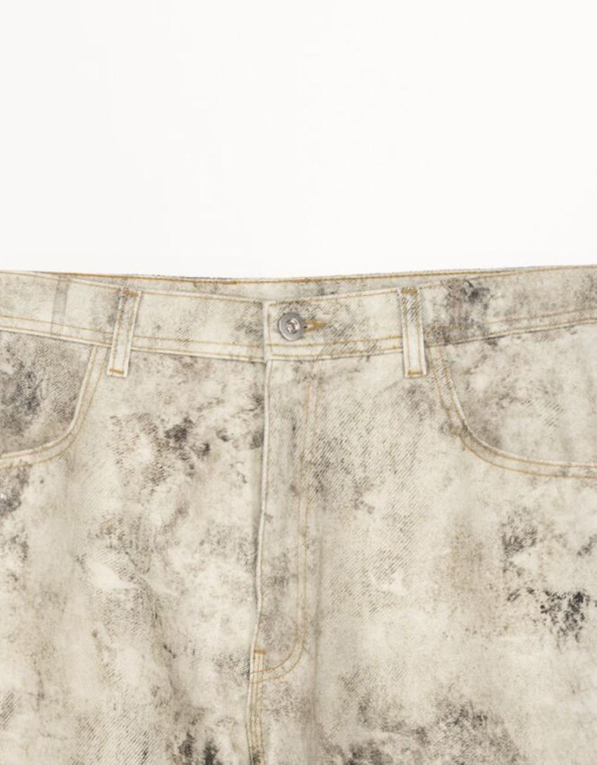 Printed balloon pants-Cream-2