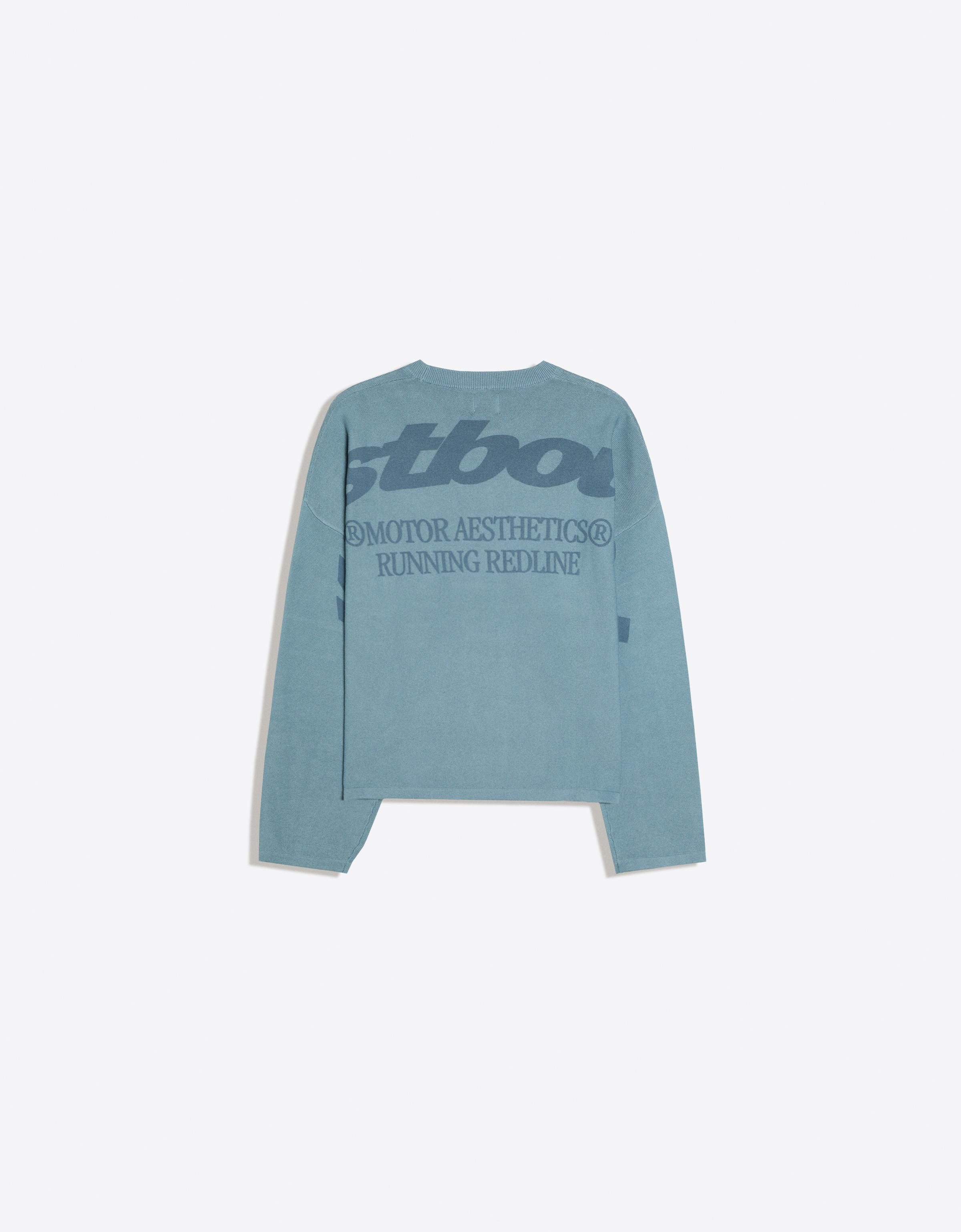 Textured print jumper — Blue