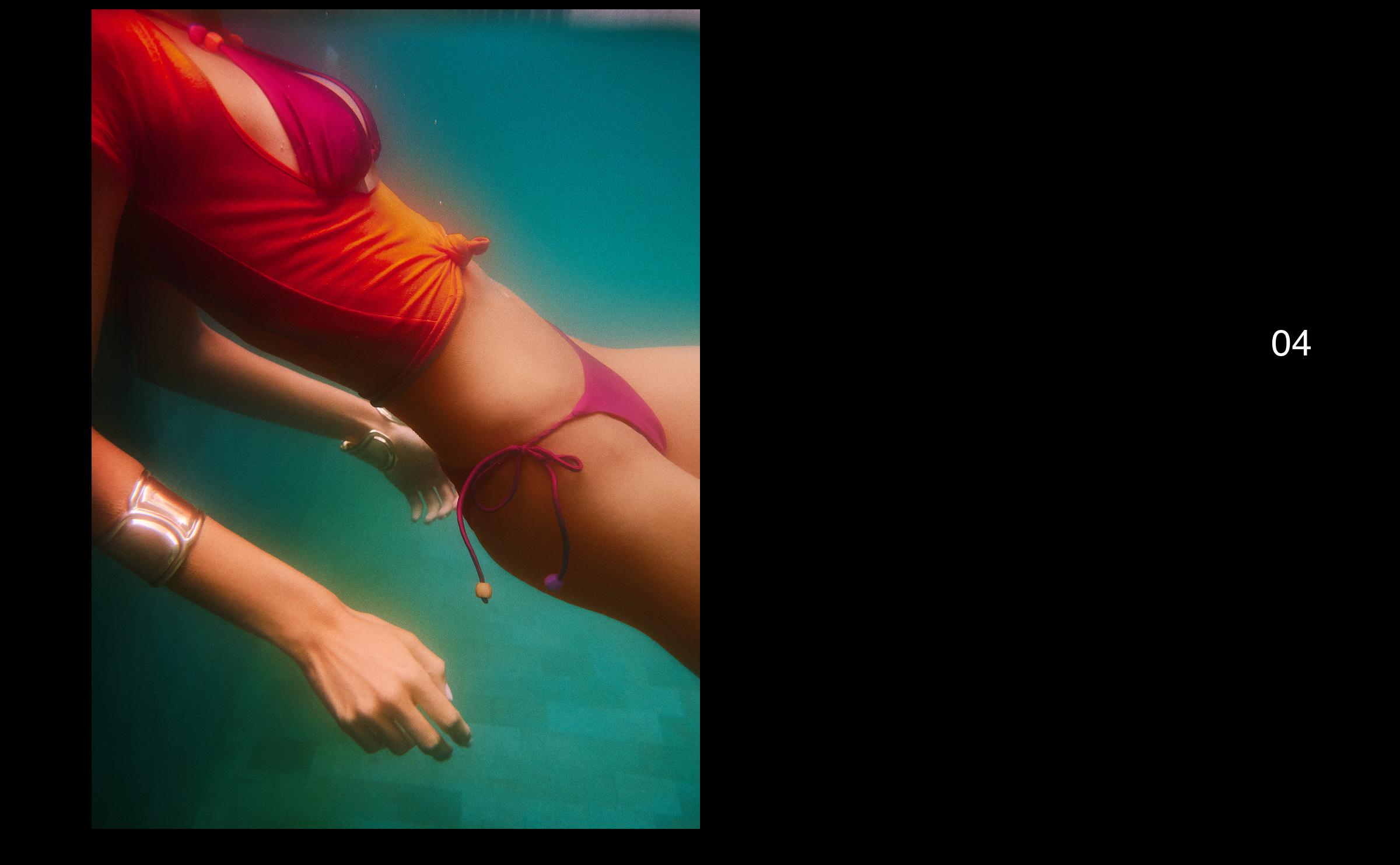 Satin bikini briefs — Fuchsia