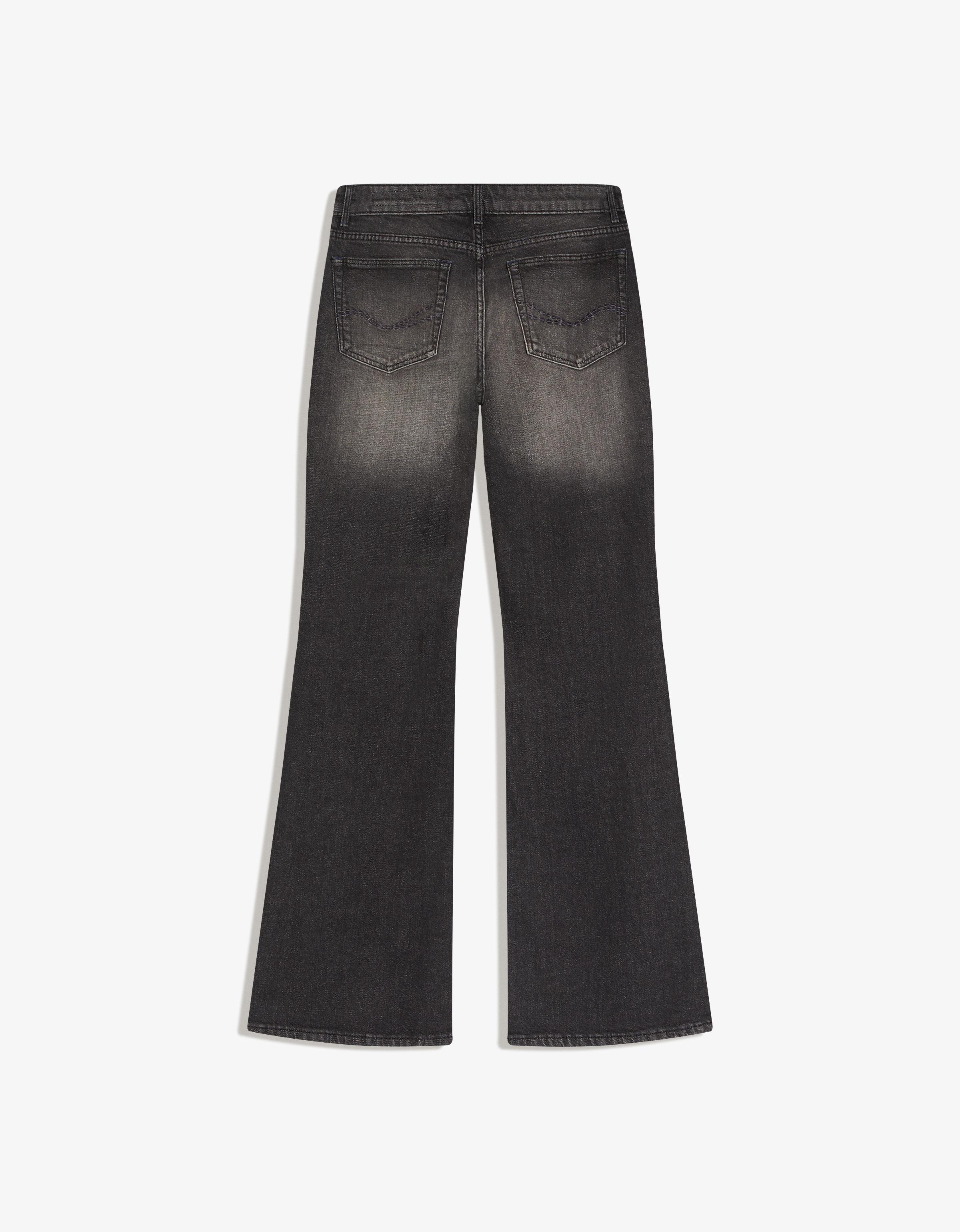 Low-rise boot-cut jeans