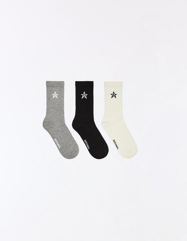 Pack of 3 star socks — Grey 3
