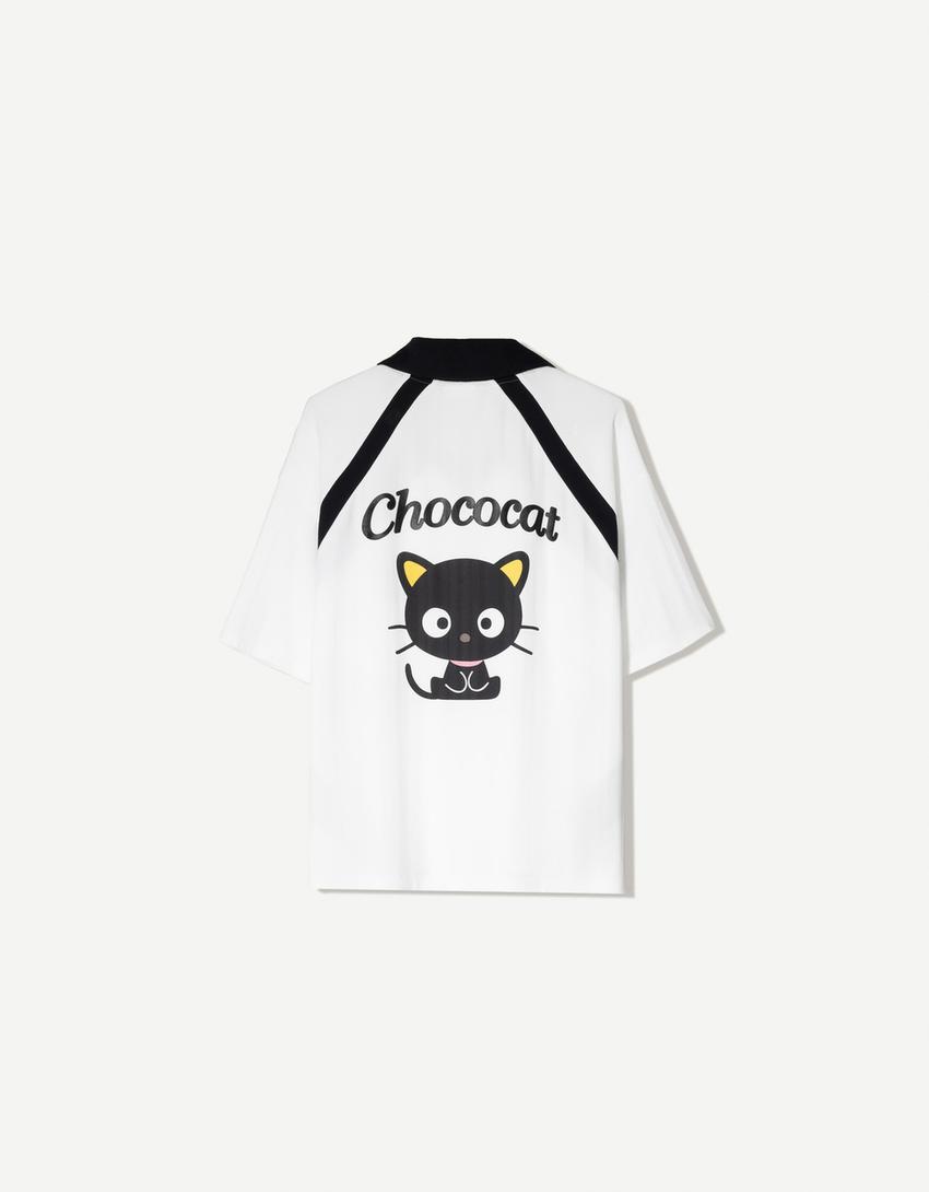 Camiseta Chococat manga curta estampado-Branco-4