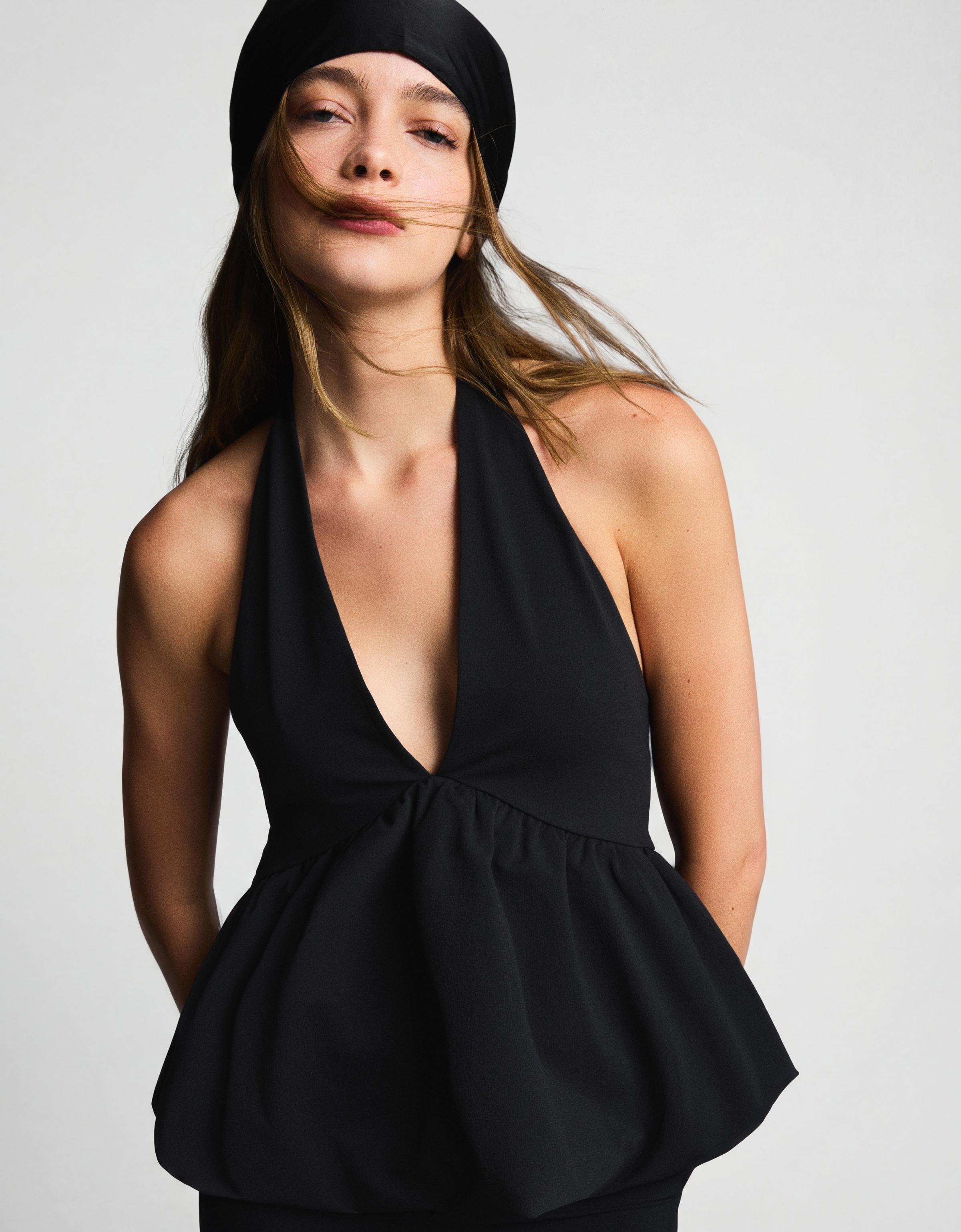 Balon efektli halter top - Görsel 52