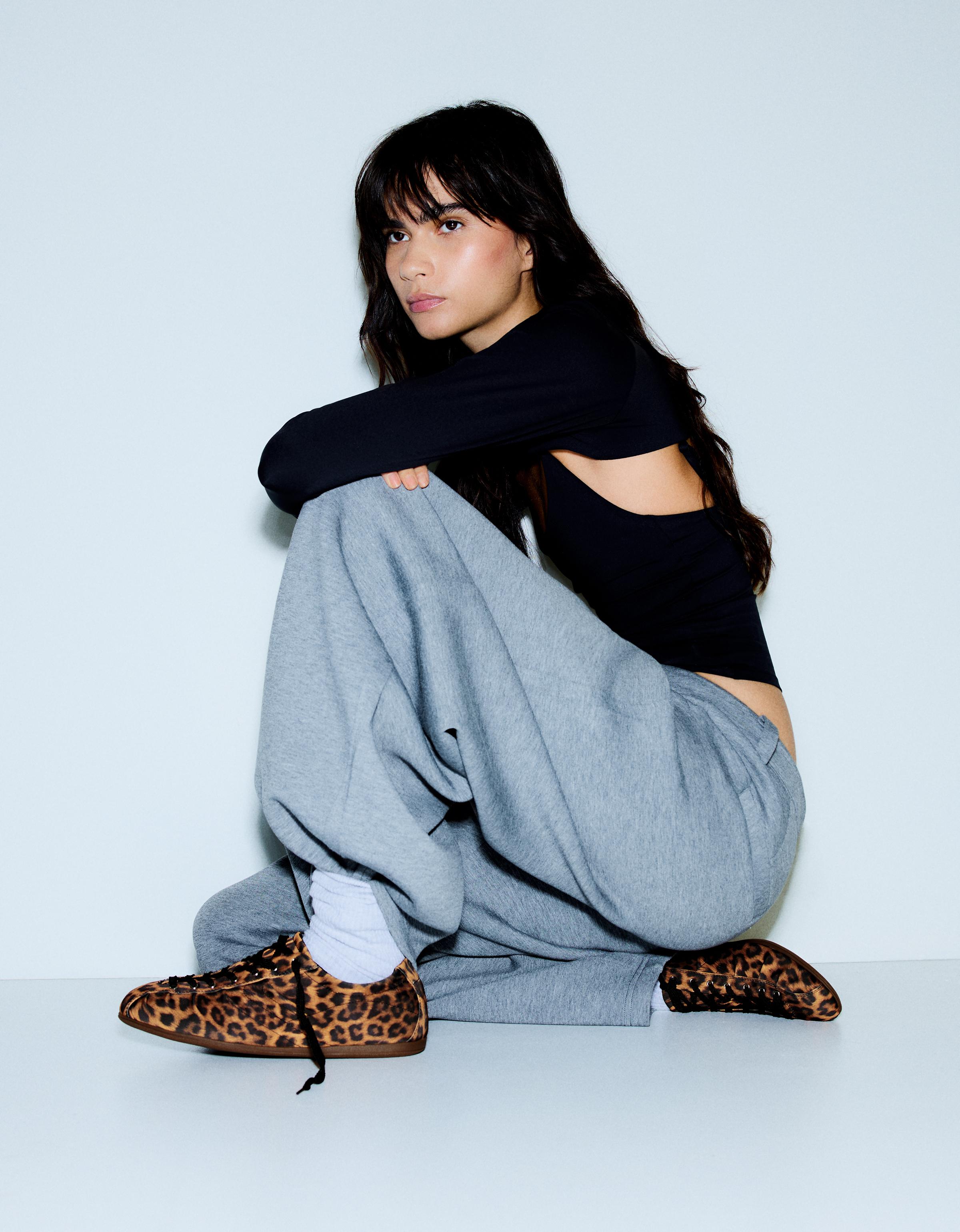 Leopard print low-profile trainers — ANIMAL PRINT
