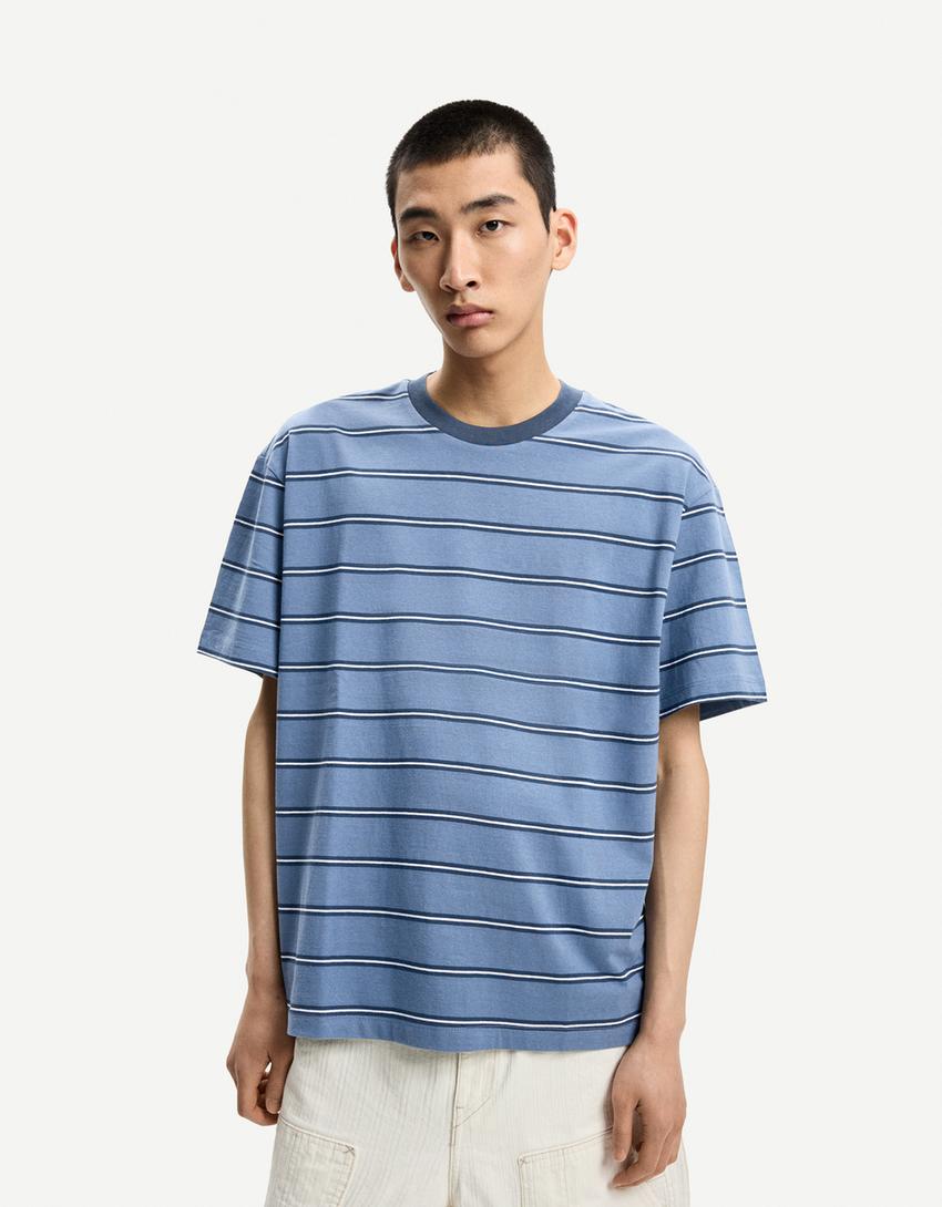 Camiseta manga corta-Azul-0