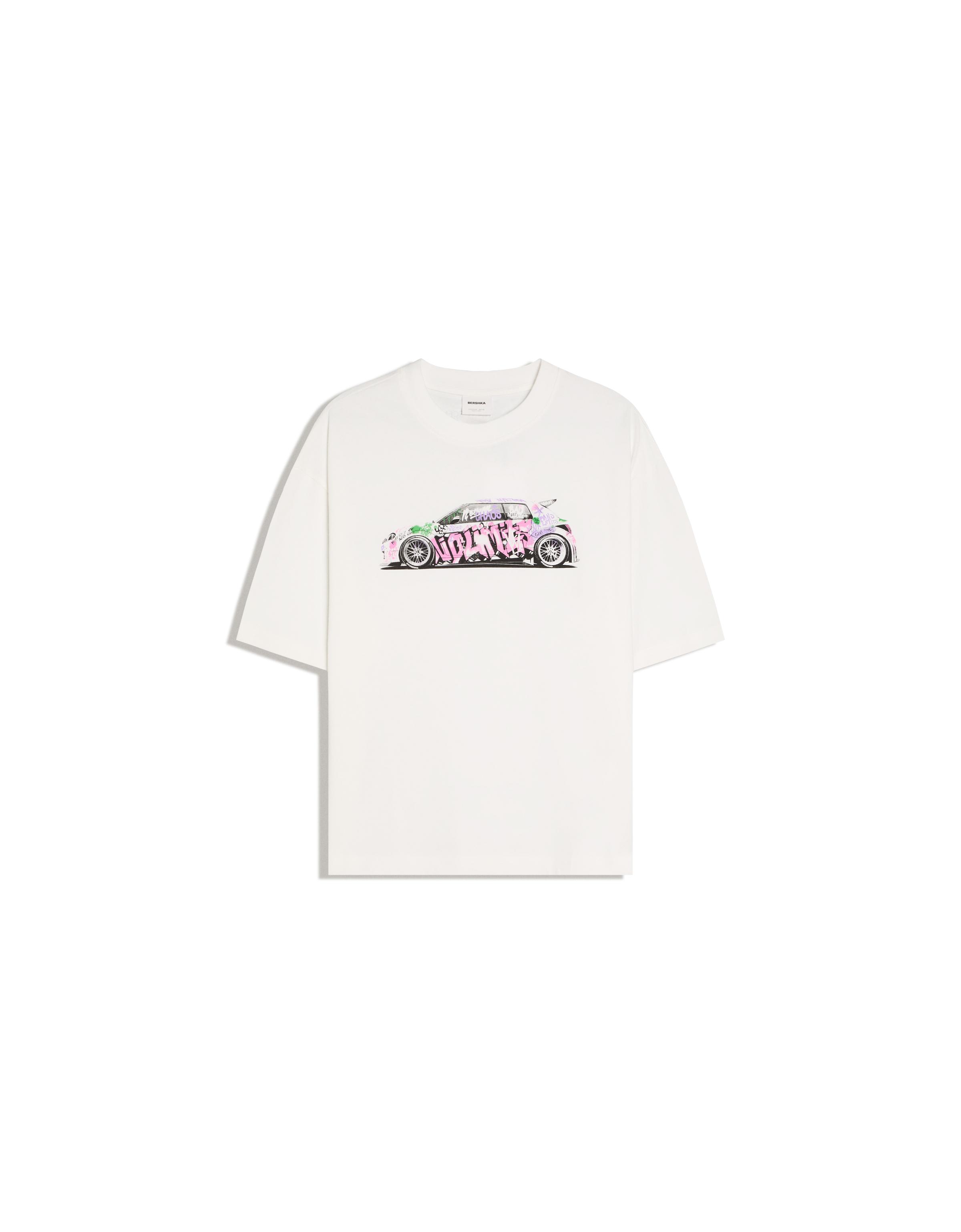 Boxy-fit printed T-shirt — White