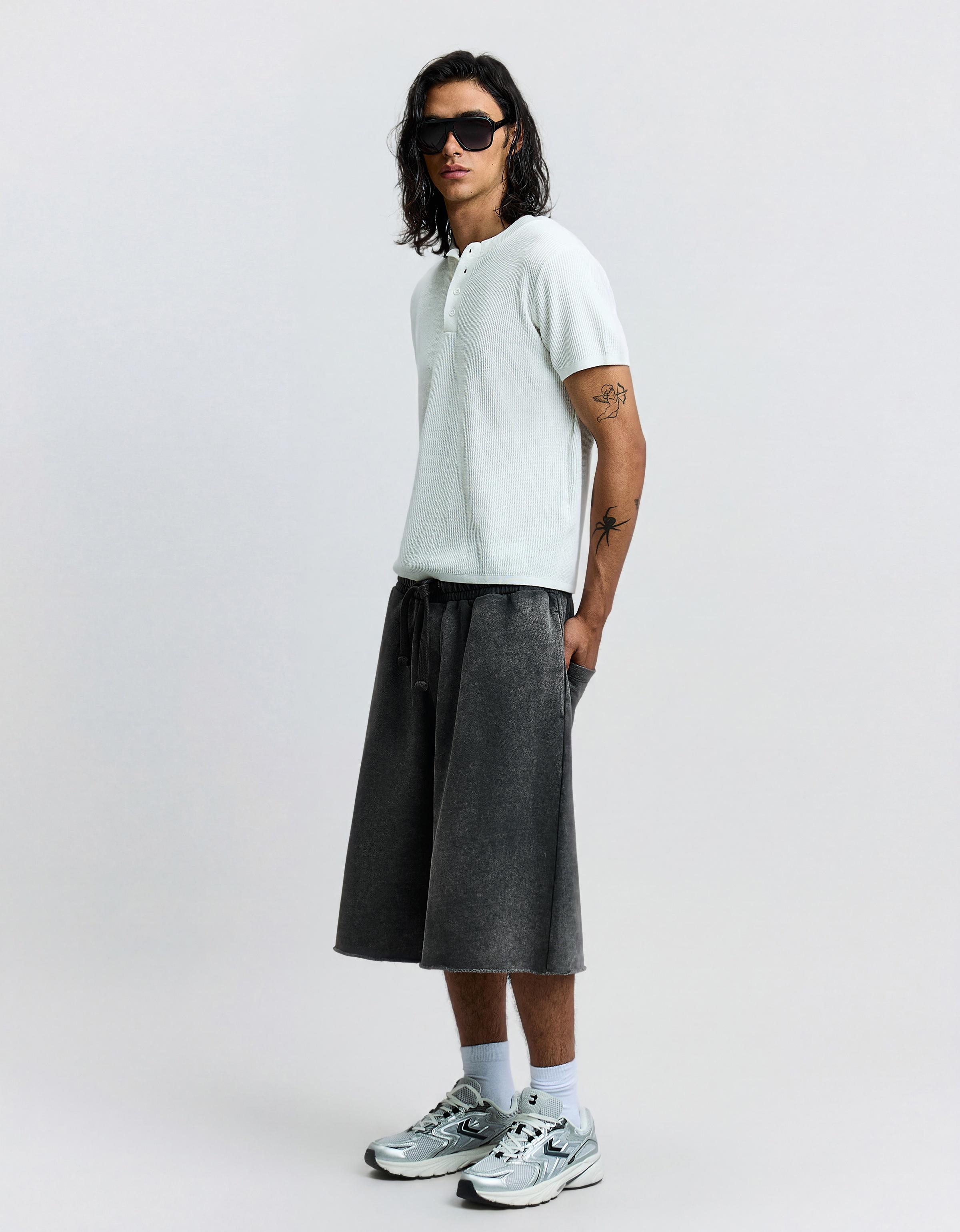 Jogger Bermuda shorts — Grey