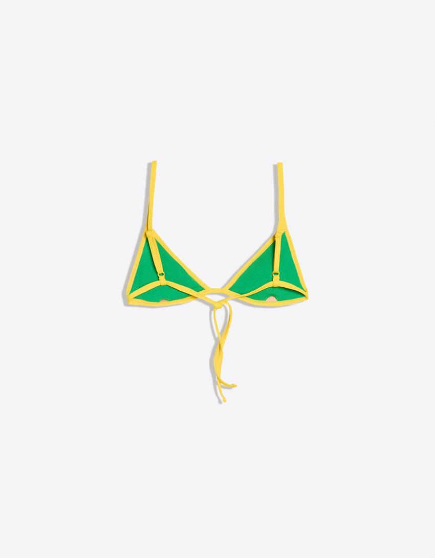 Brazil FIFA WORLD CUP™ triangle bikini top-Green