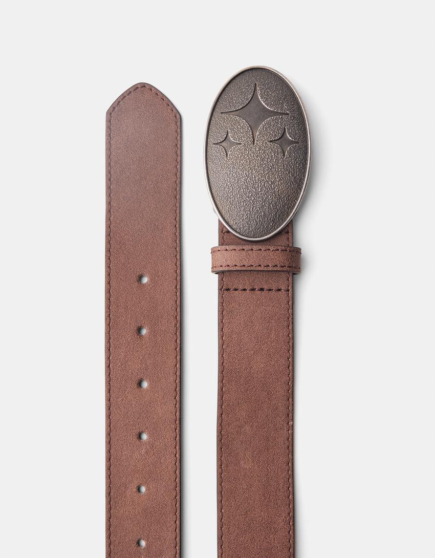 Ceinture à boucle-Marron-2
