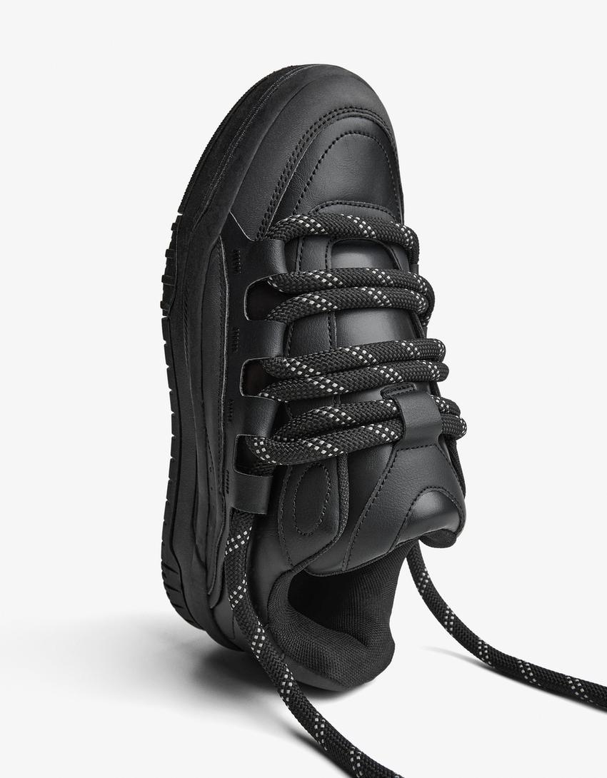 Chunky skater trainers-BLACK-2