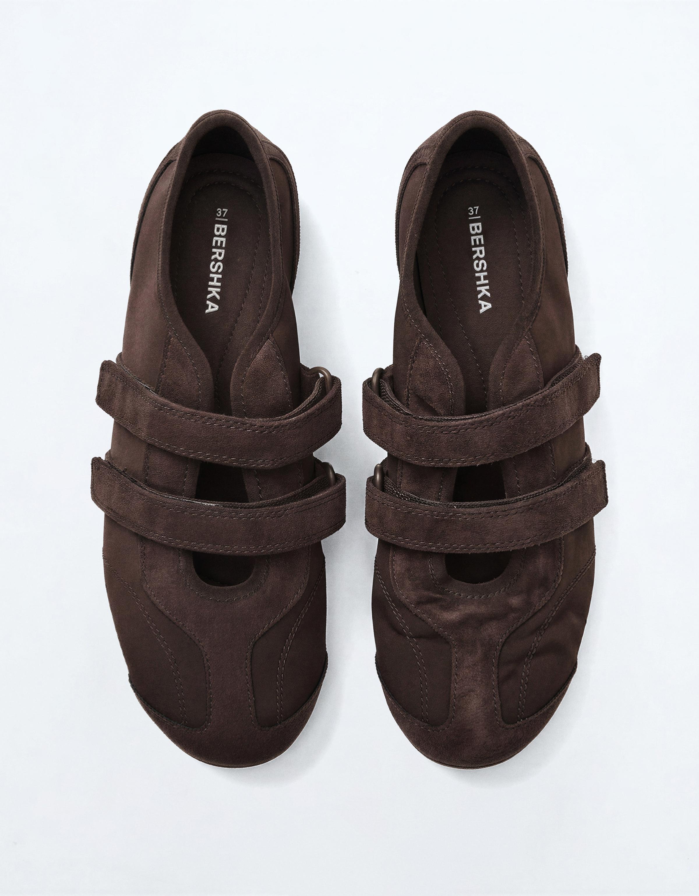 Sporty ballet flats — Brown