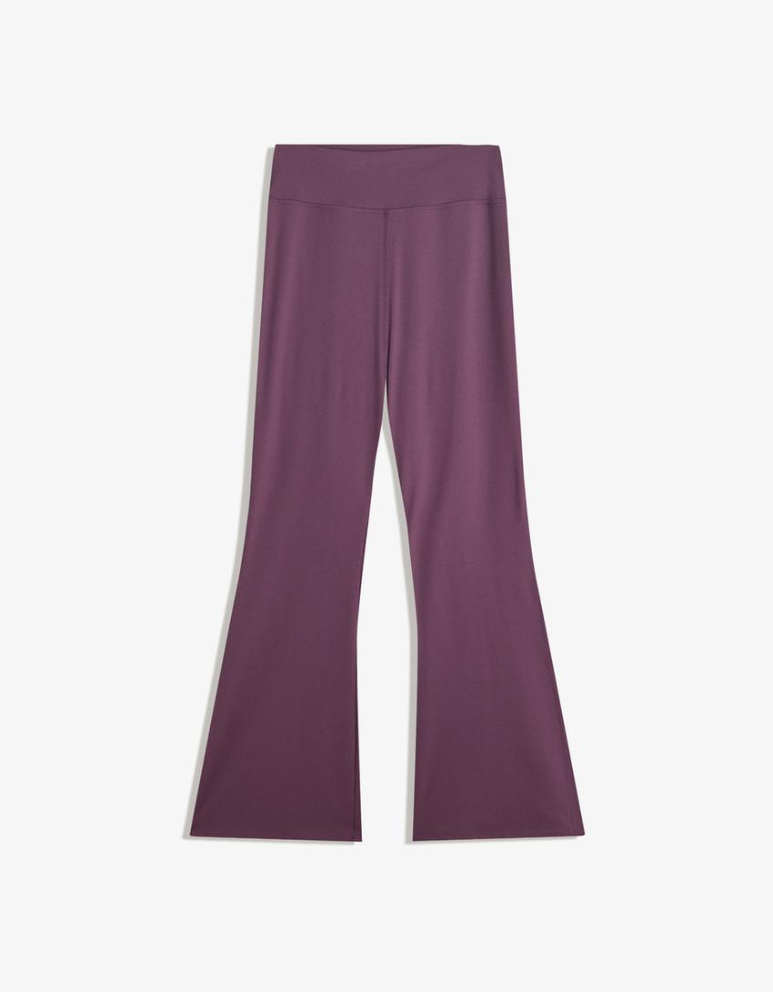 Pantaloni evazați tehnici-Violet