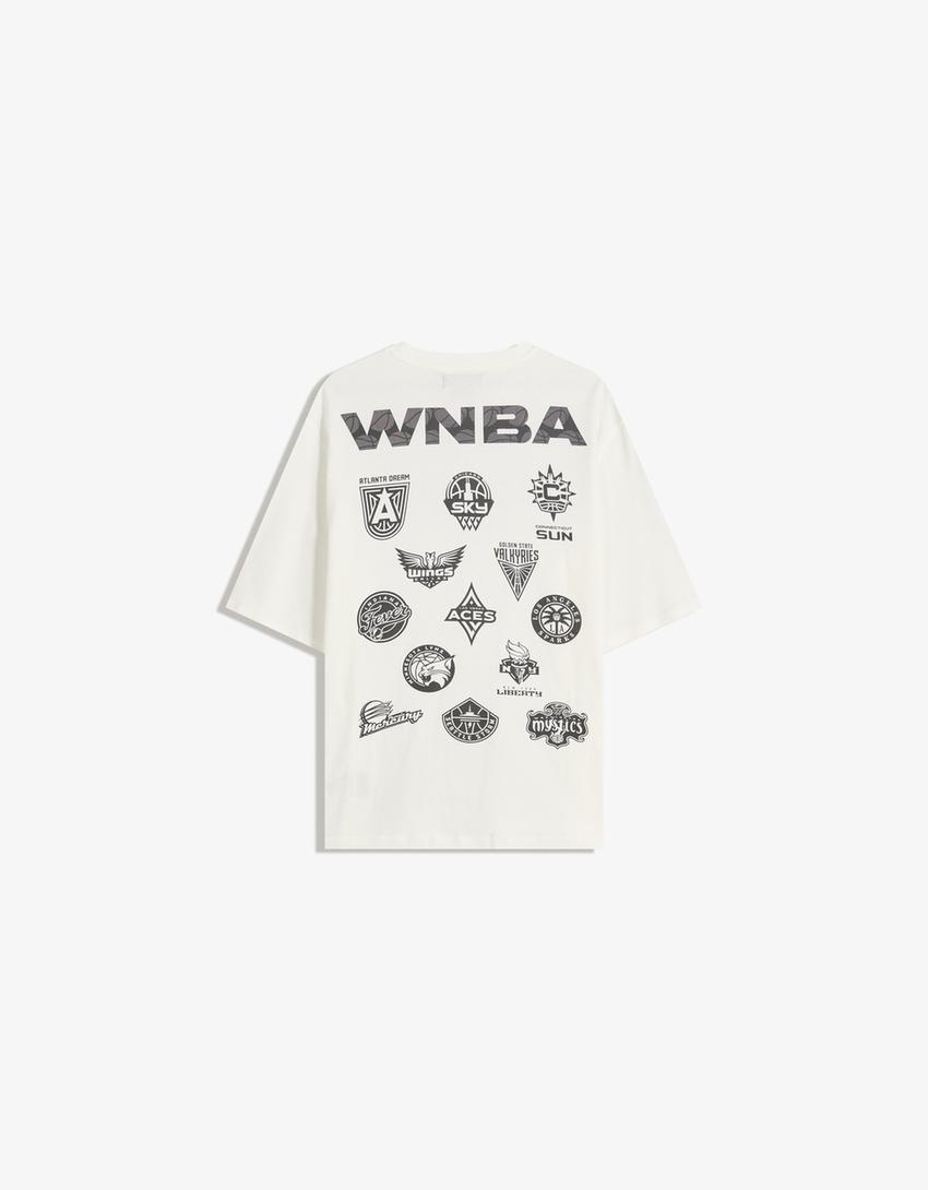 WNBA marškinėliai su trumpomis rankovėmis-Nebalintos drobės-6